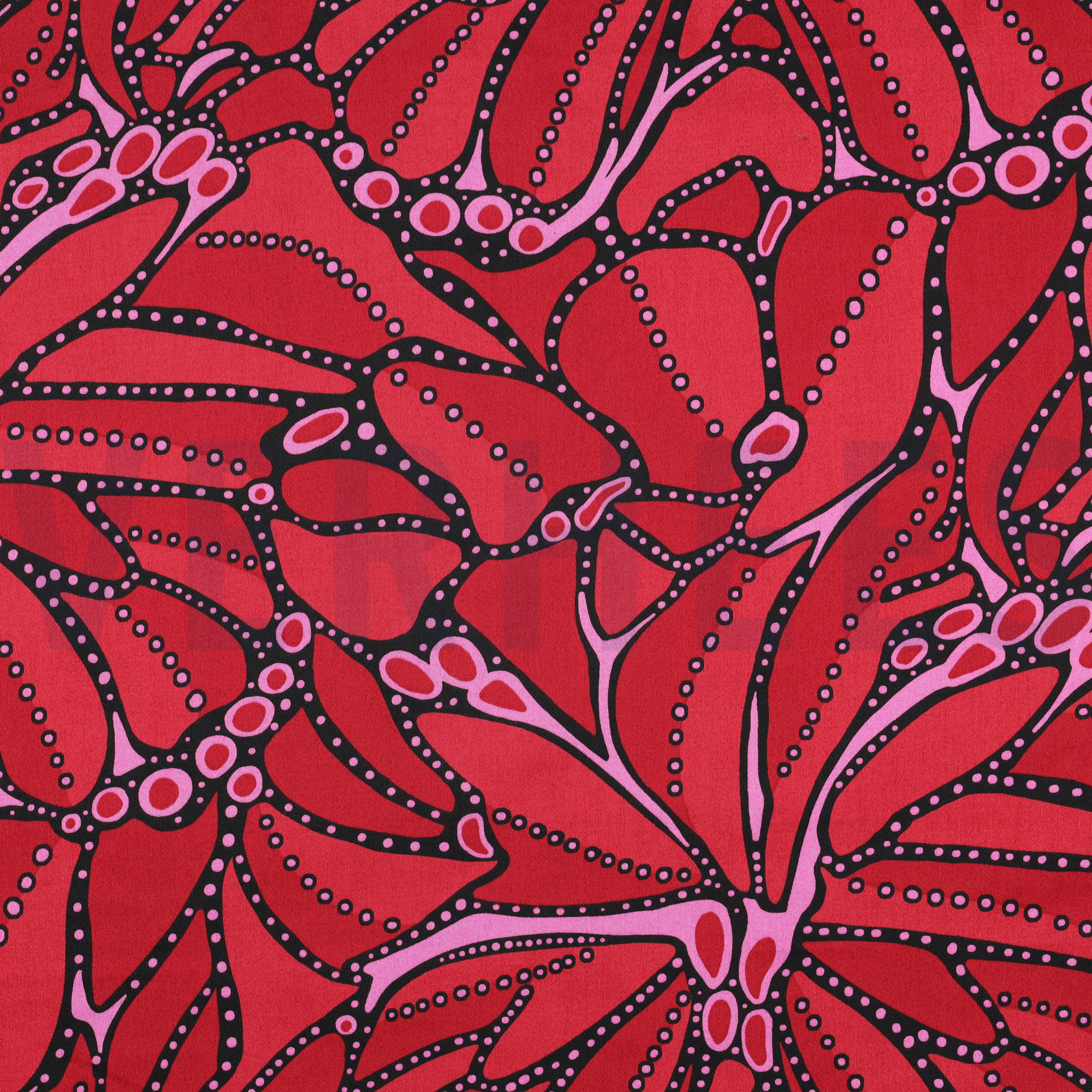 COTTON SATIN ABSTRACT DARK RED (high resolution)