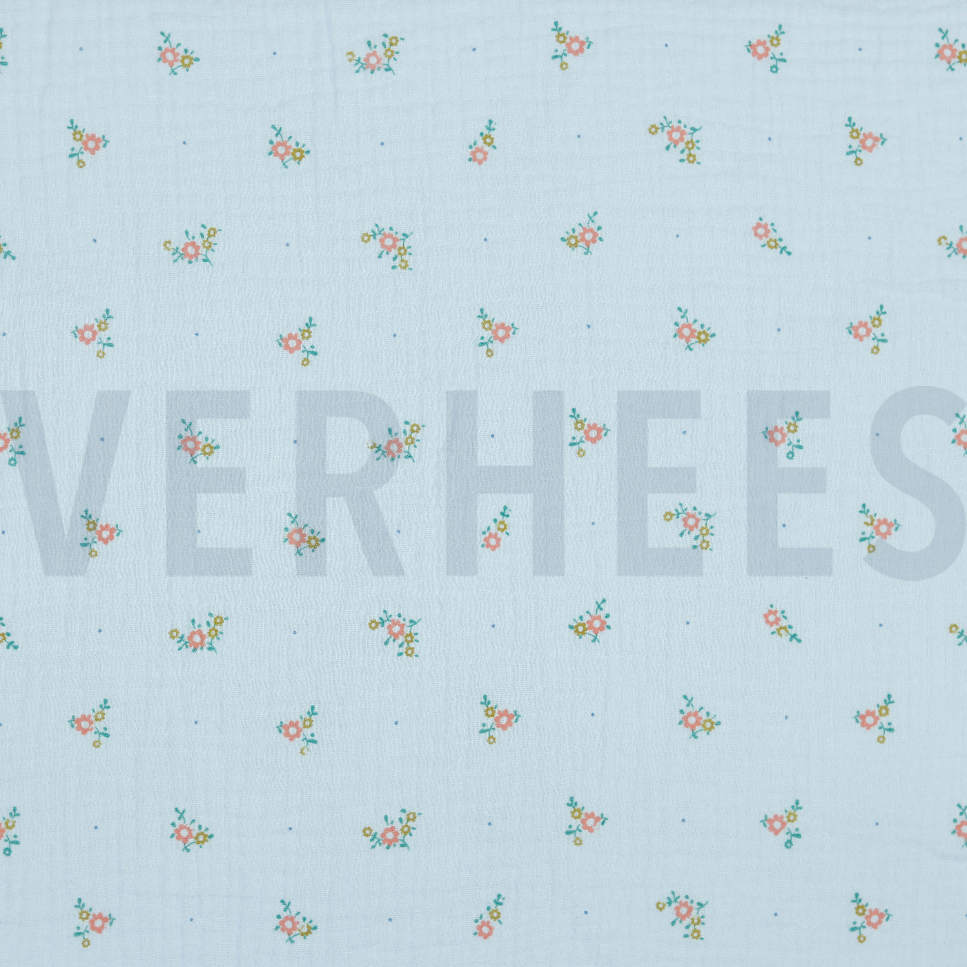 DOUBLE GAUZE FLOWERS LIGHT BLUE (high resolution)