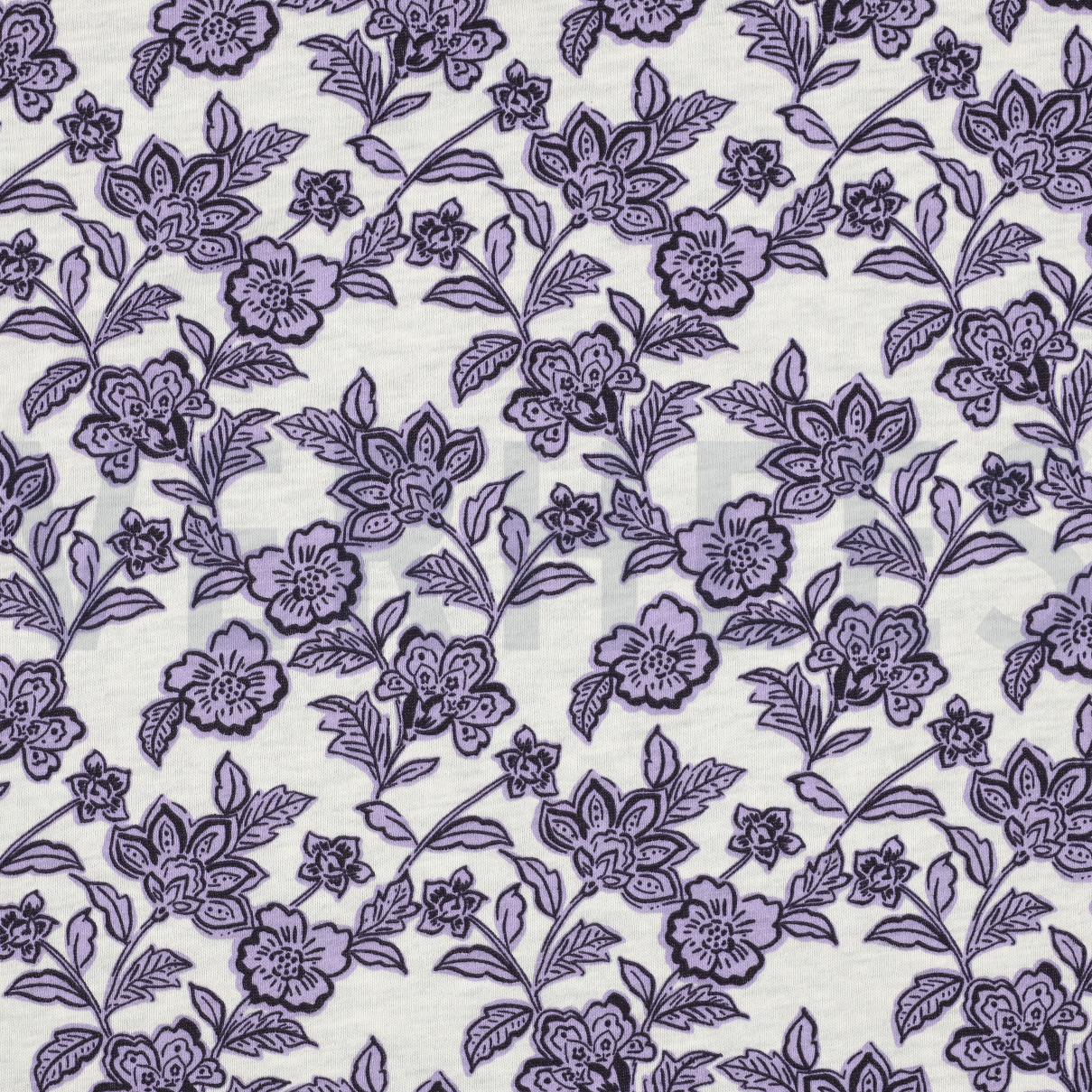 SWEAT MELANGE FLOWERS ECRU MELANGE-PURPLE (high resolution)