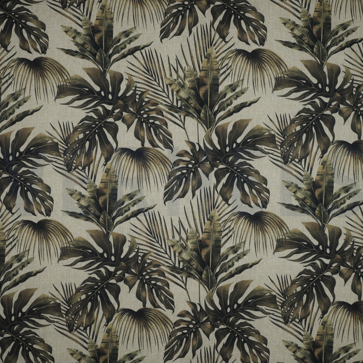 CANVAS DIGITAL TROPICAL LEAVES LINEN (high resolution)