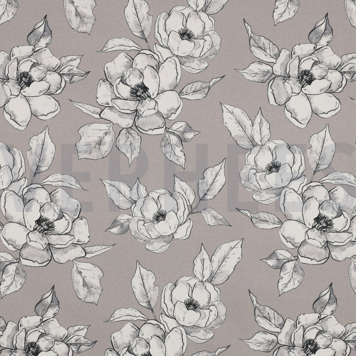 CANVAS DIGITAL FLOWERS TAUPE (high resolution)