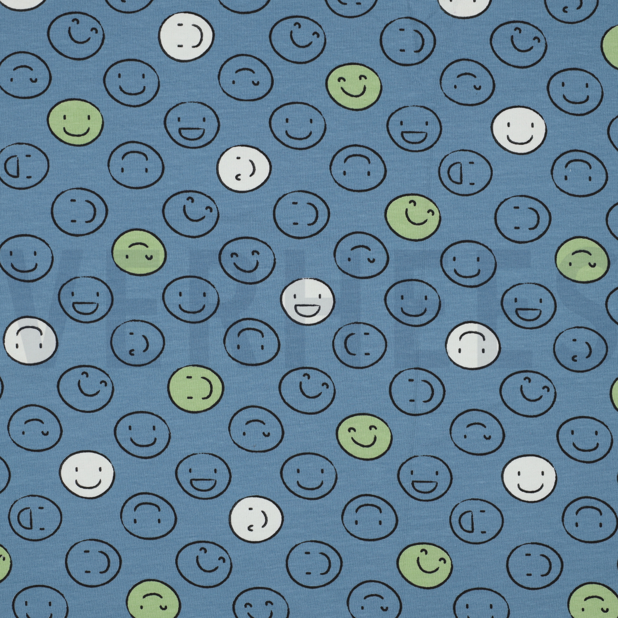 JERSEY GLOW IN THE DARK SMILEYS DENIM (high resolution)