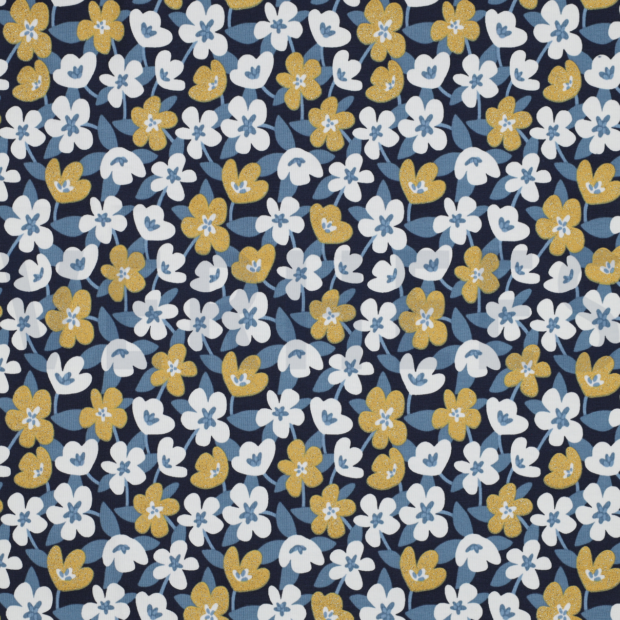 JERSEY GLITTER FLOWERS NAVY (high resolution)