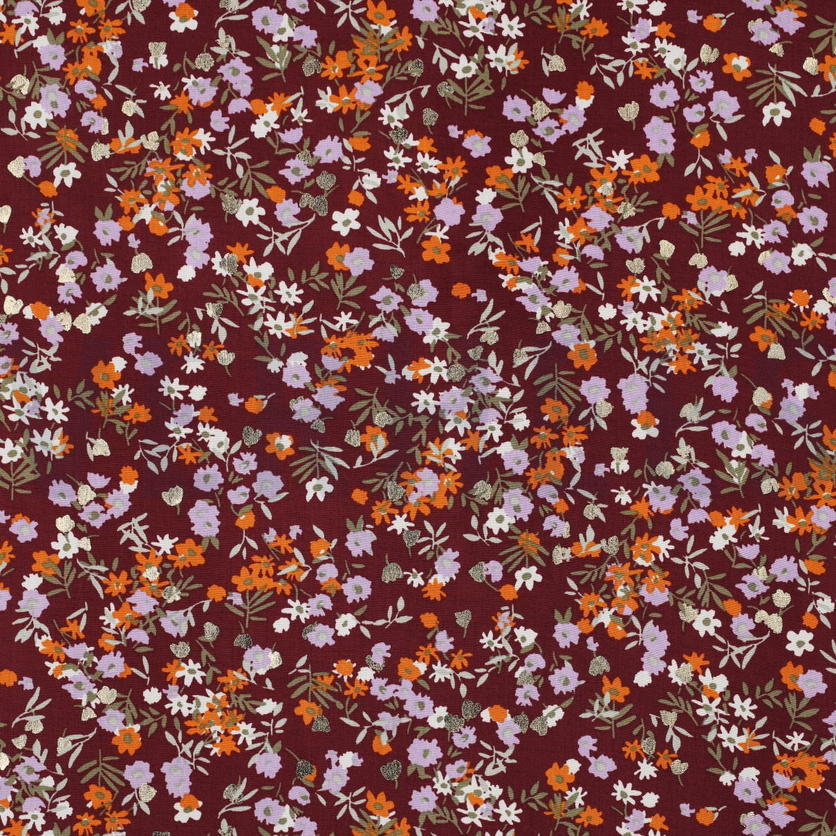 RADIANCE FOIL FLOWERS WINE RED (high resolution)