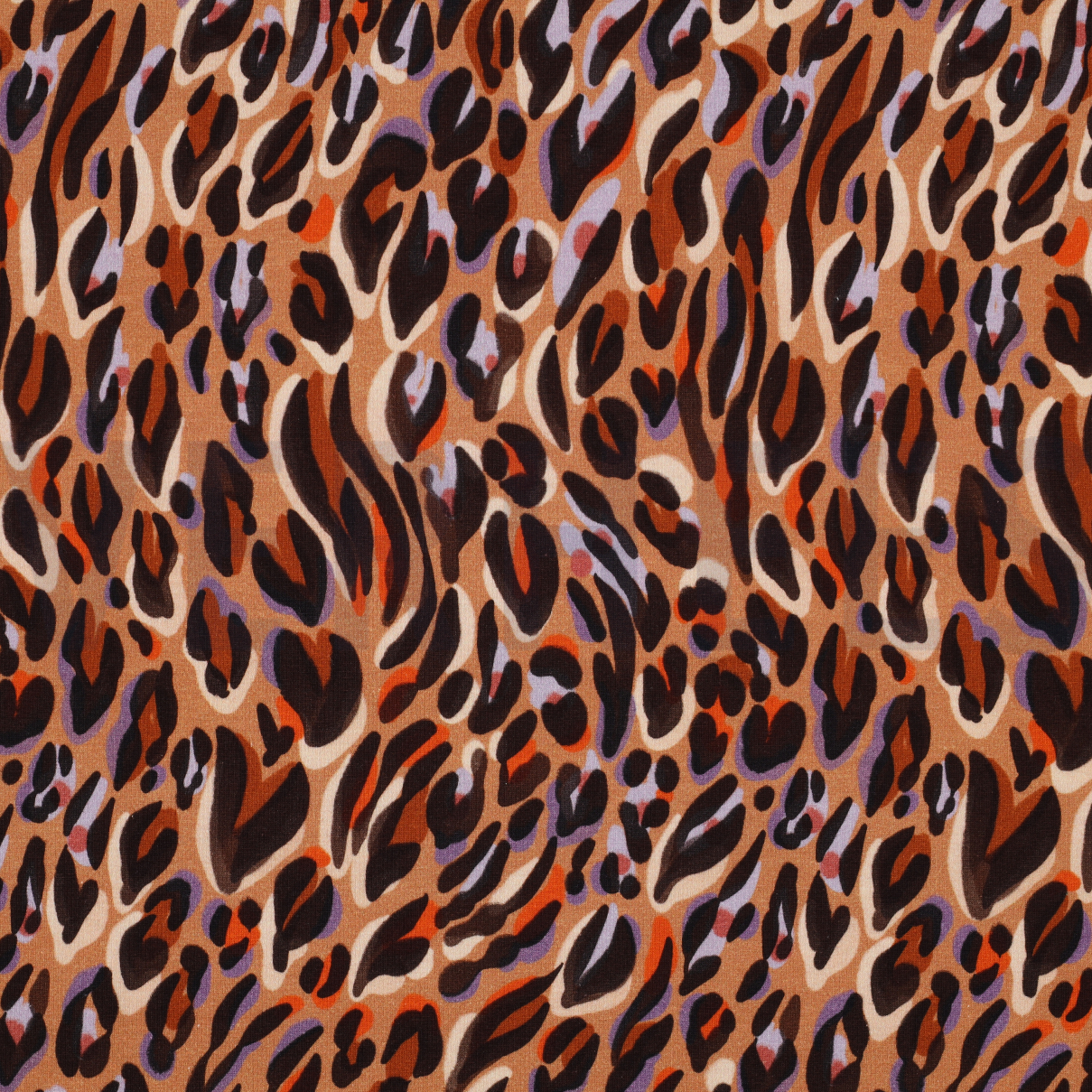 FRENCH TERRY DIGITAL ANIMAL SKIN CINNAMON (high resolution)