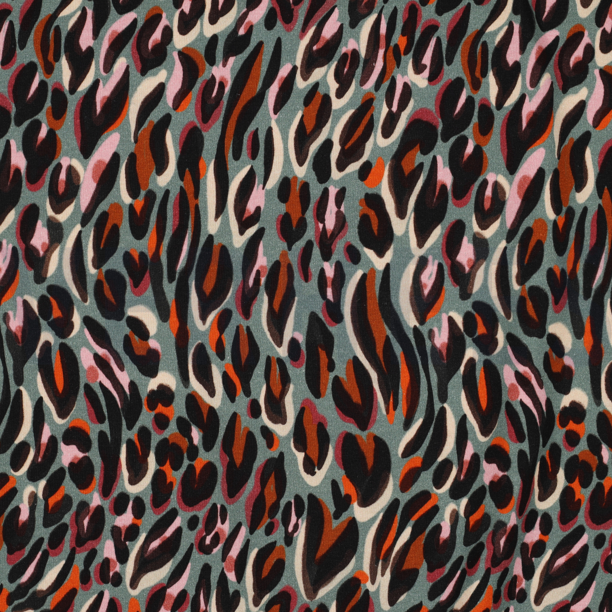 FRENCH TERRY DIGITAL ANIMAL SKIN DARK MINT (high resolution)