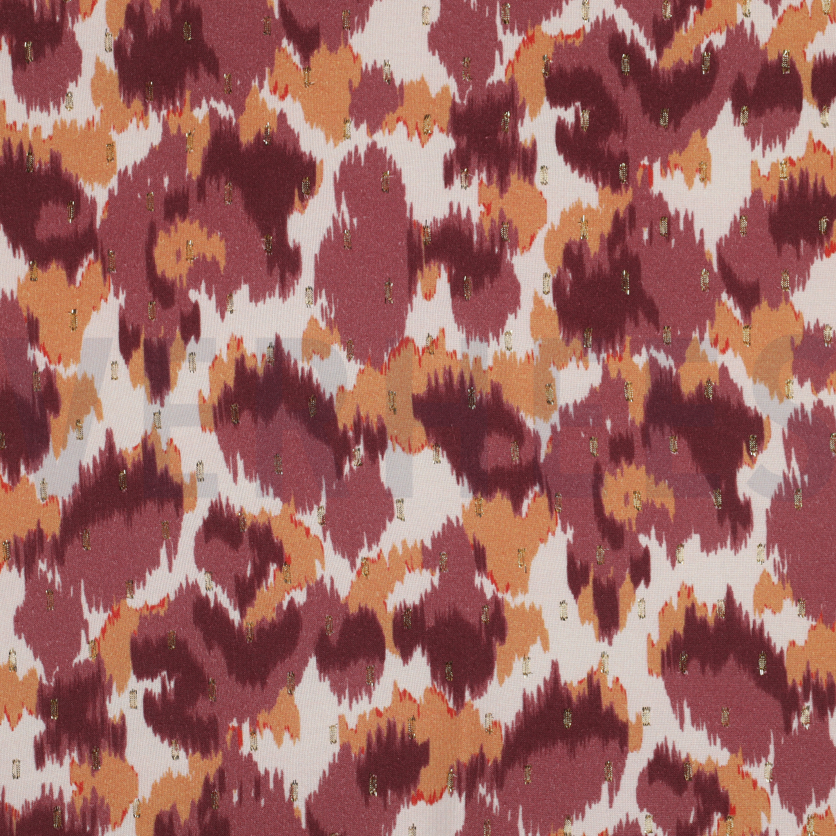 VISCOSE LUREX ANIMAL SKIN ECRU / BORDEAUX (high resolution)