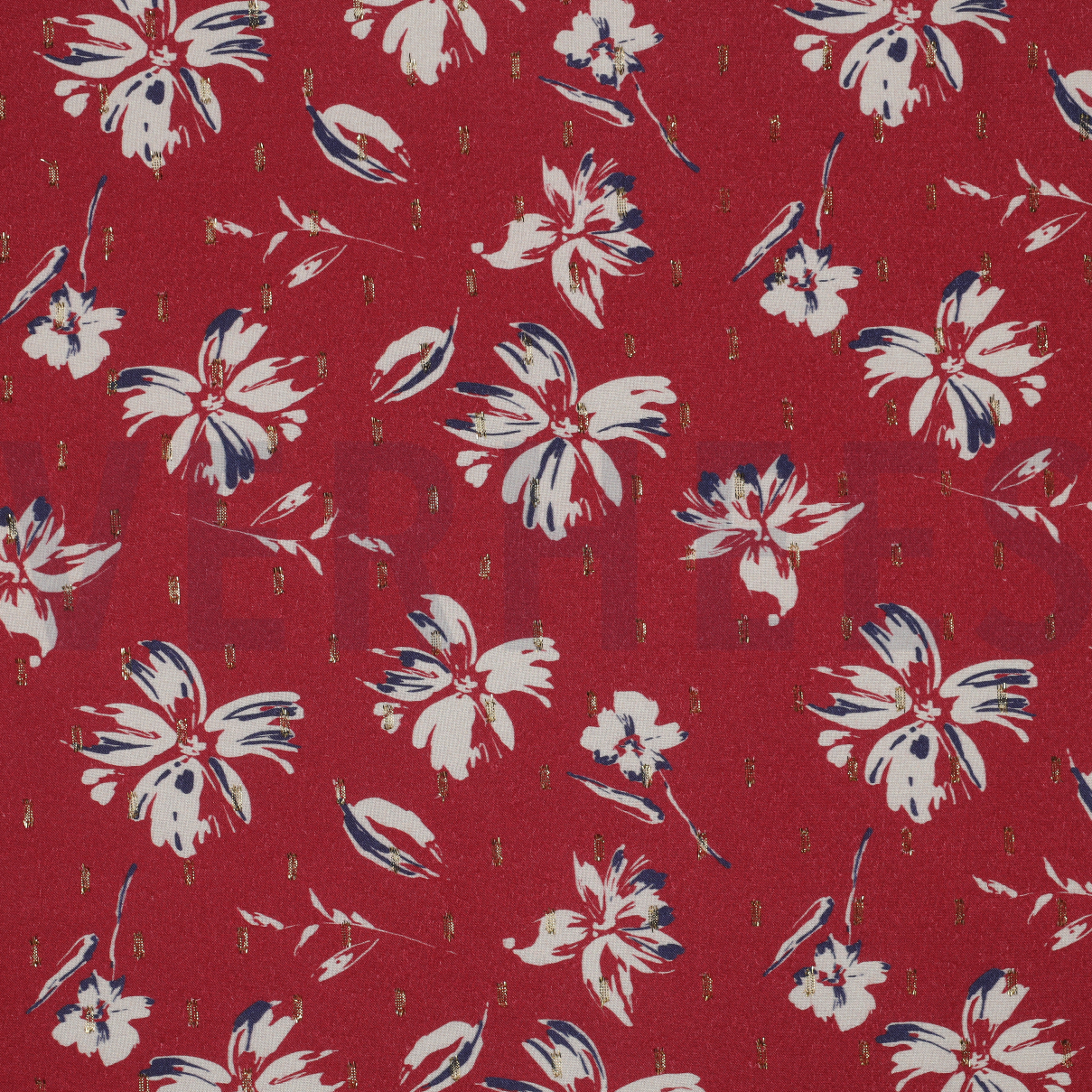 VISCOSE LUREX FLOWERS ROSSO RED (high resolution)