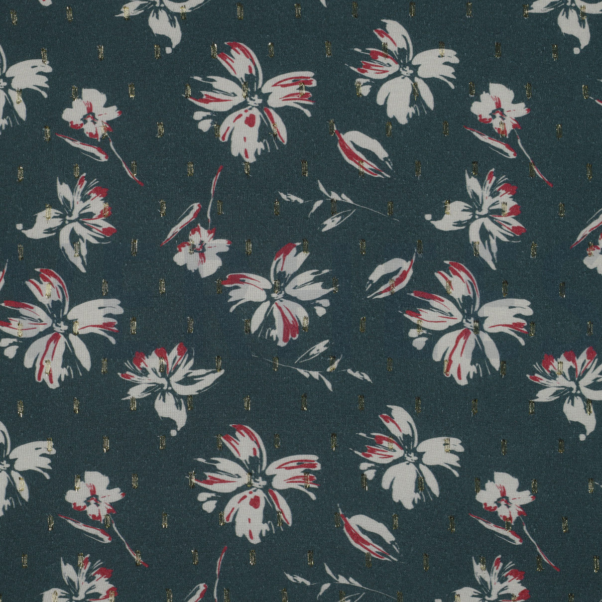 VISCOSE LUREX FLOWERS DARK EMERALD (high resolution)