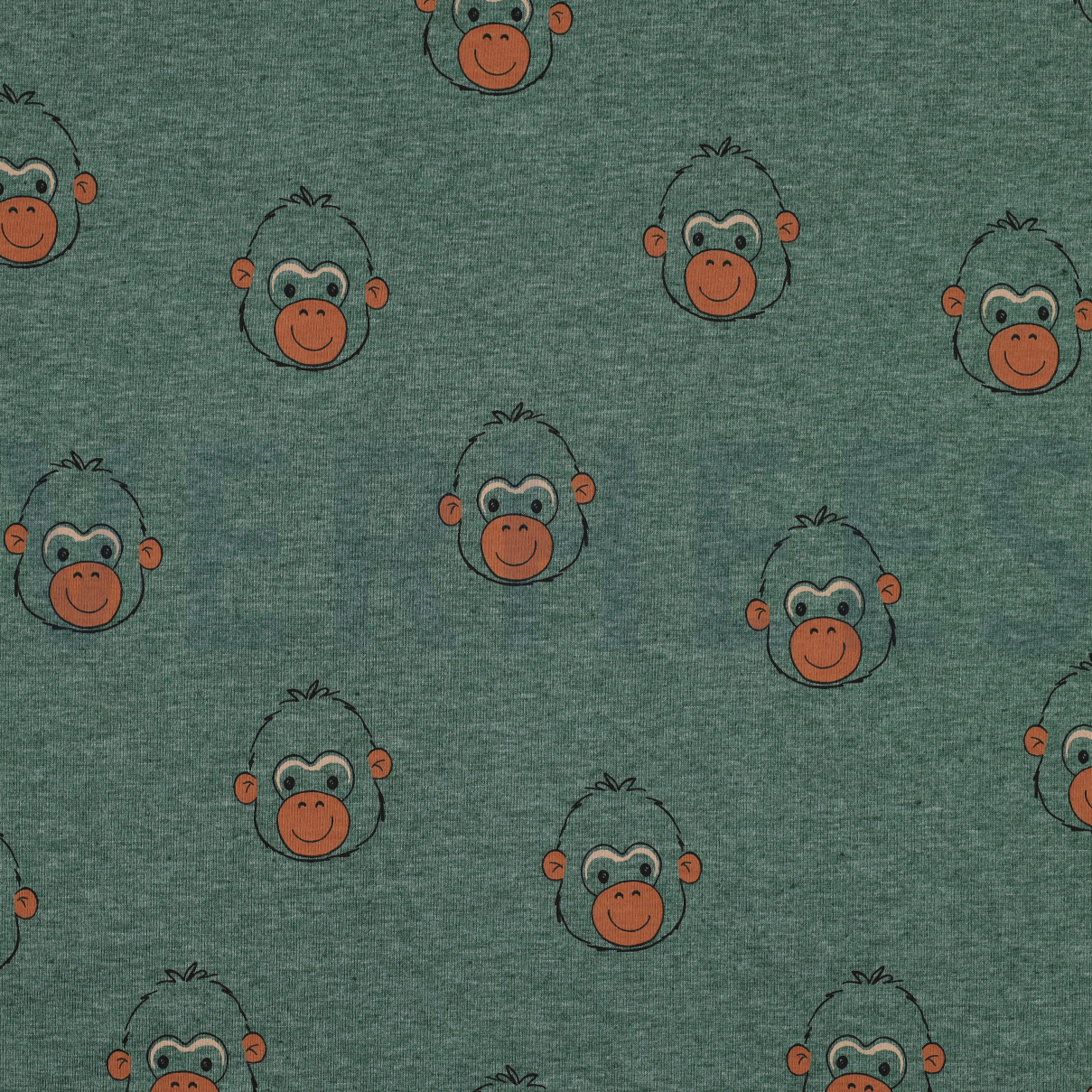 JERSEY MELANGE MONKEY DARK GREEN (high resolution)