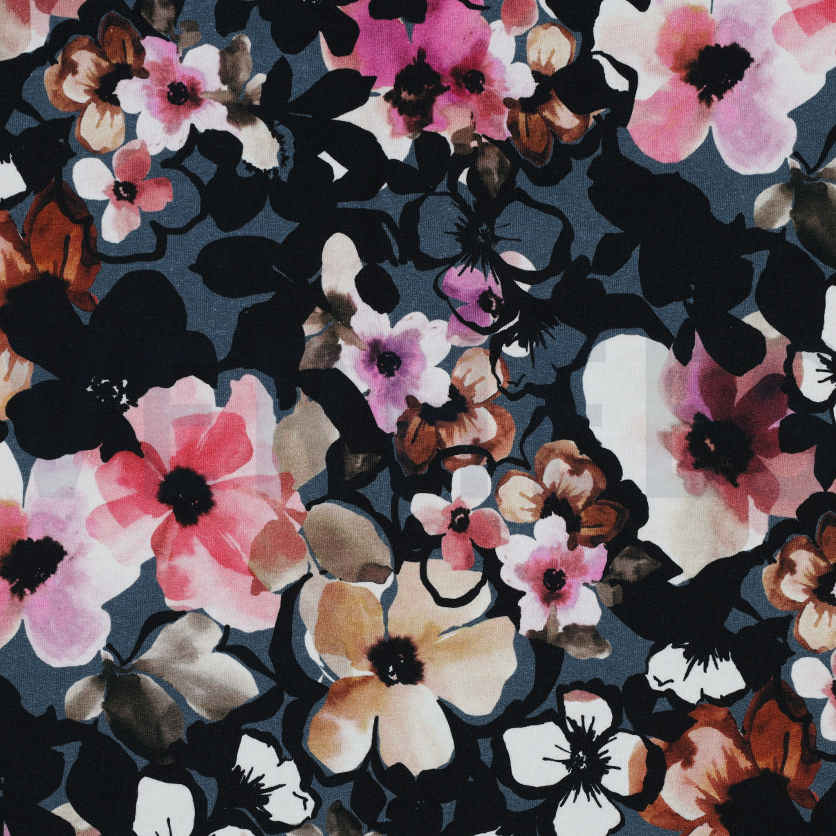 JERSEY DIGITAL FLOWERS JEANS (high resolution)