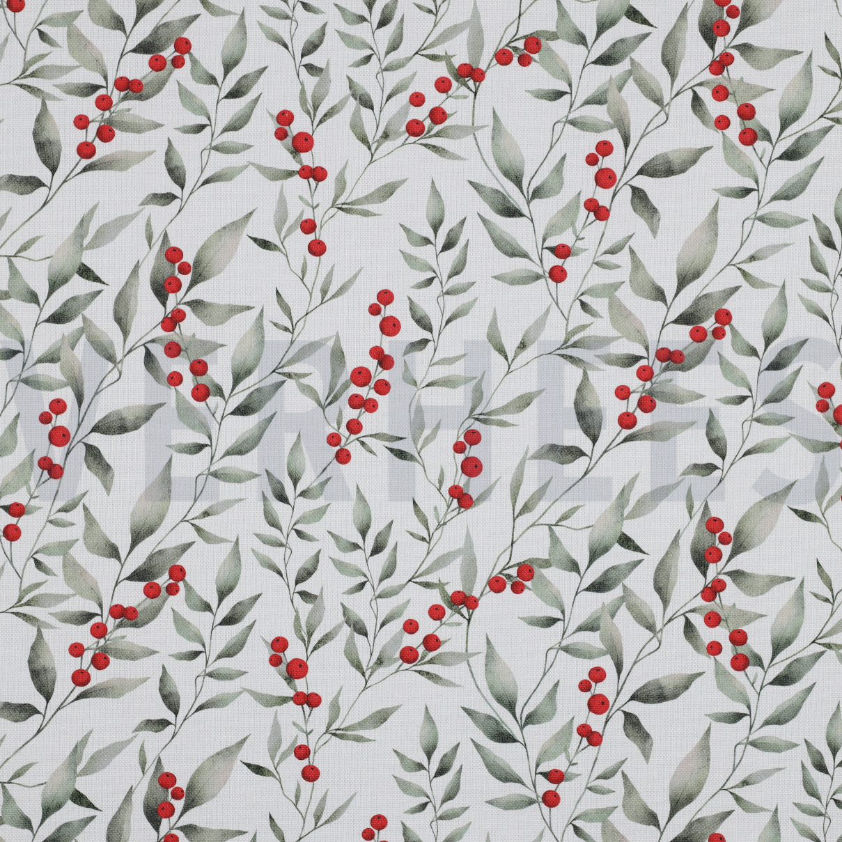 CANVAS DIGITAL WINTER BERRIES LINEN LOOK (high resolution)