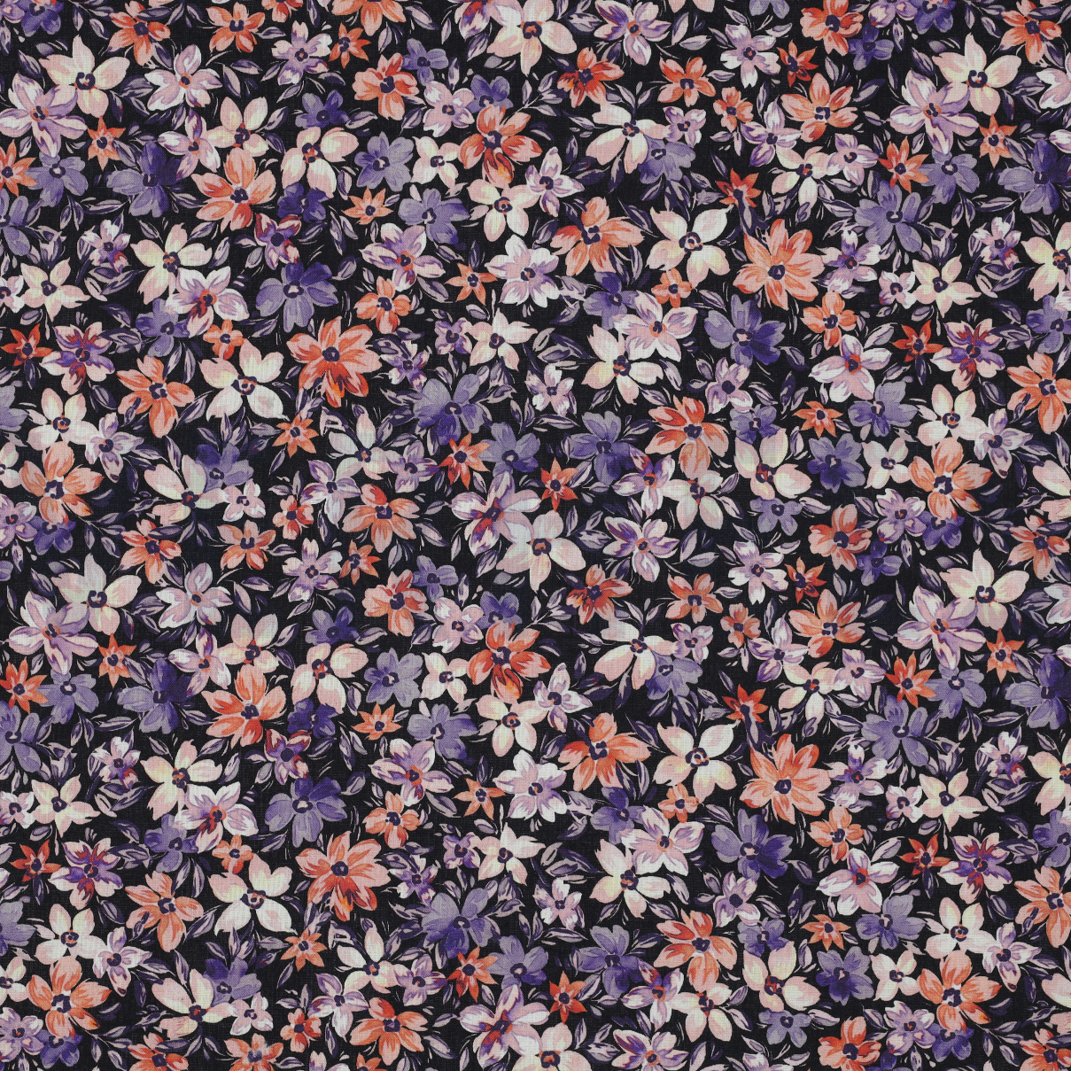 POPLIN DIGITAL FLOWERS BLACK (high resolution)