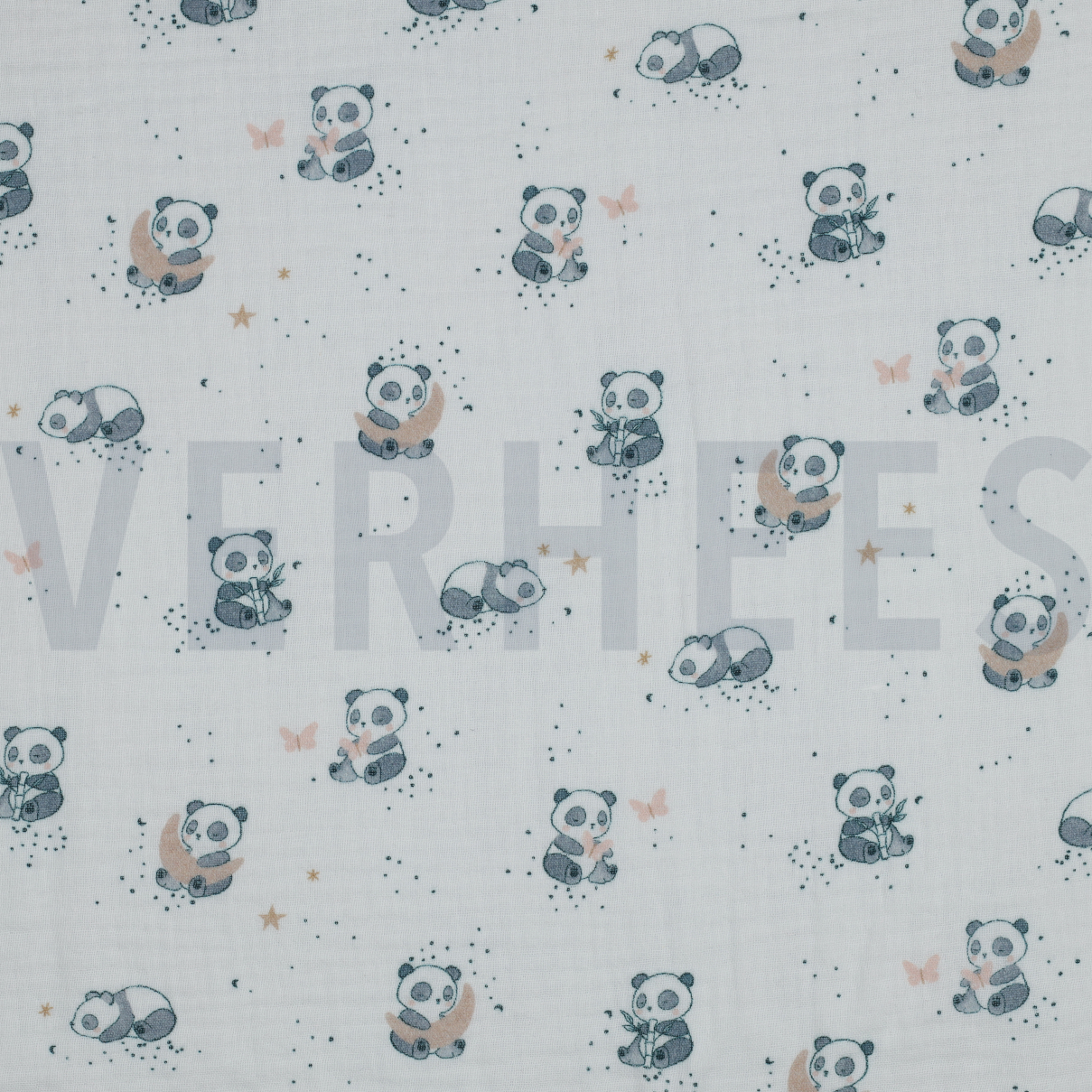 DOUBLE GAUZE DIGITAL PANDA WHITE (high resolution)