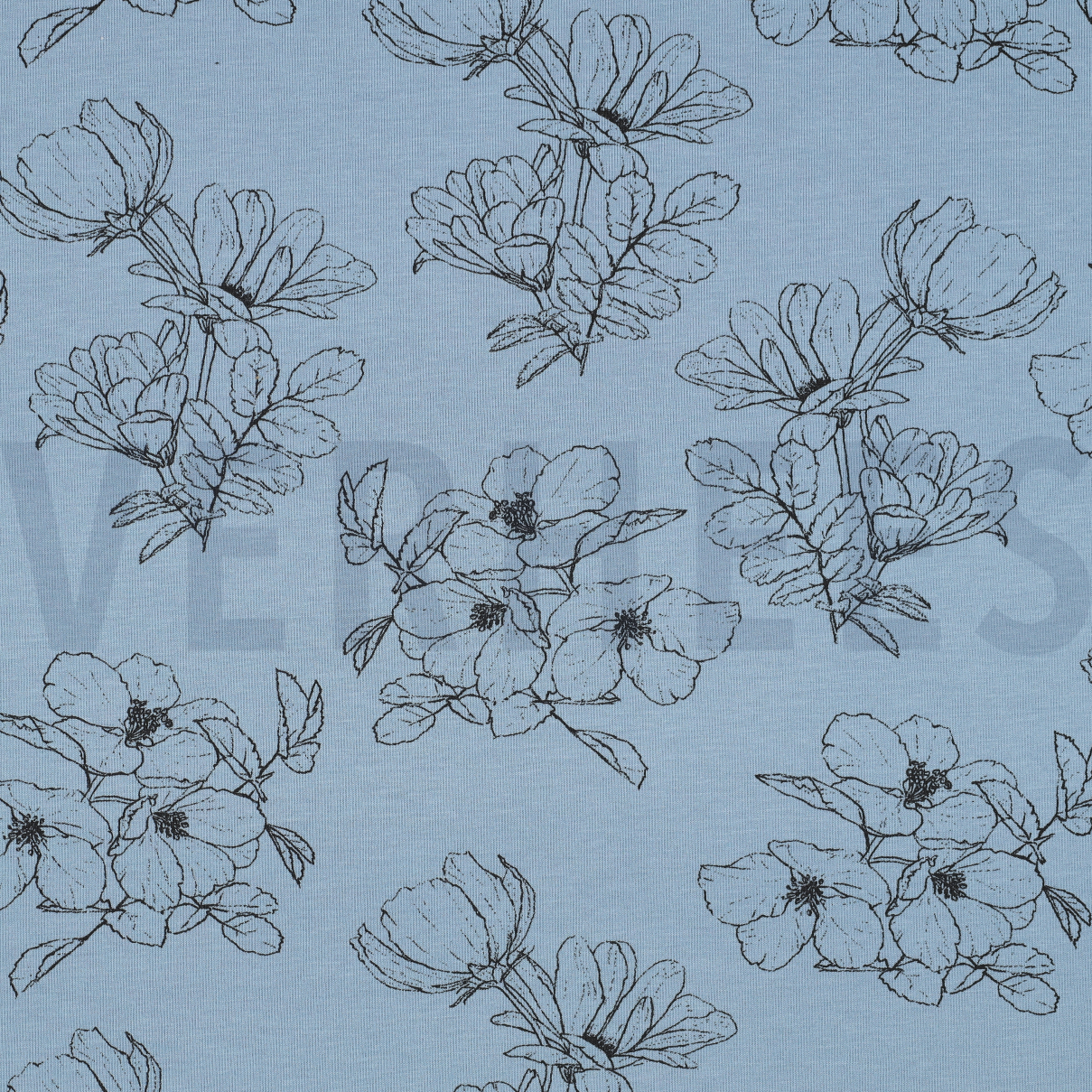 BAMBOO COTTON JERSEY FLOWERS JEANS (high resolution)