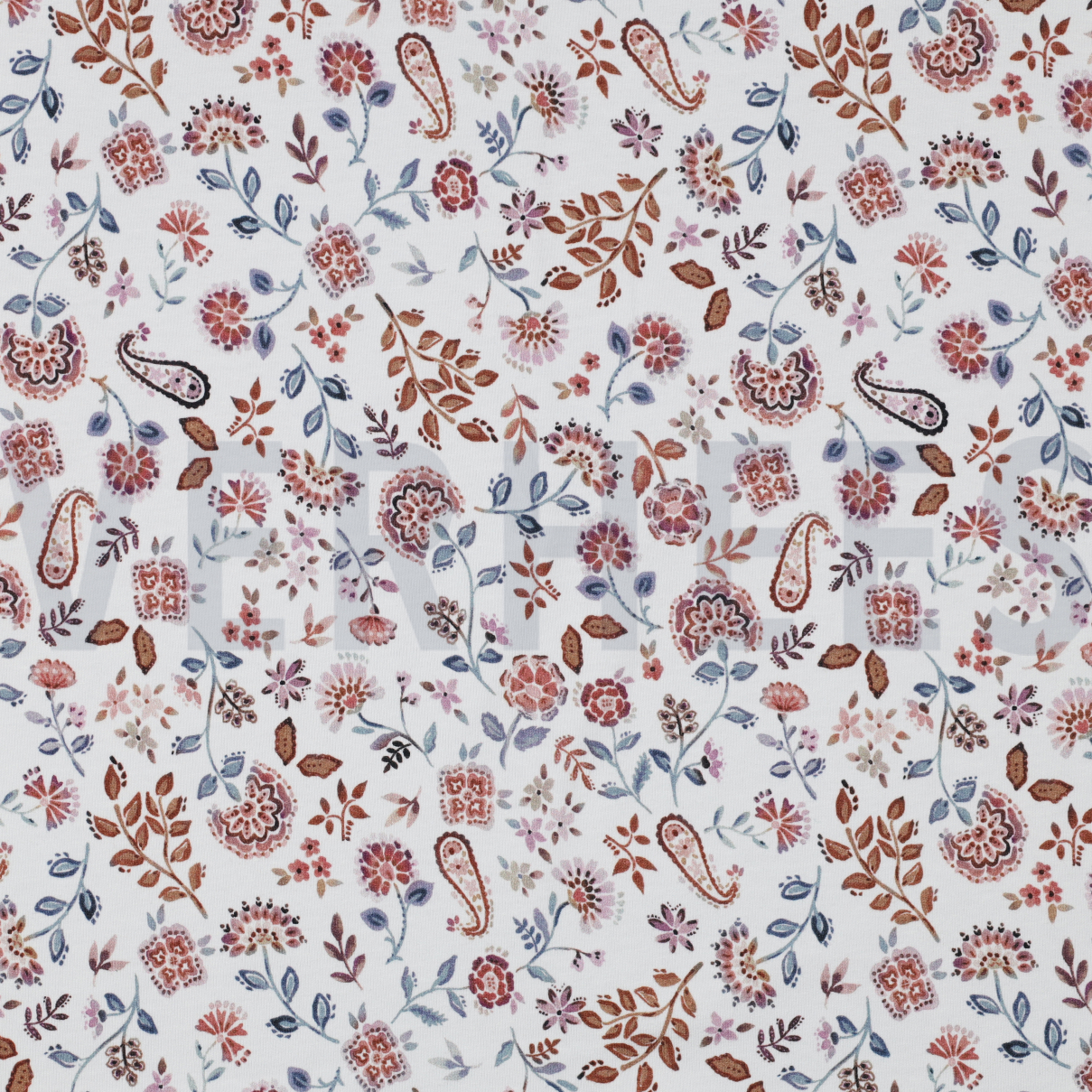 JERSEY DIGITAL PAISLEY FLOWERS WHITE LILAC (high resolution)