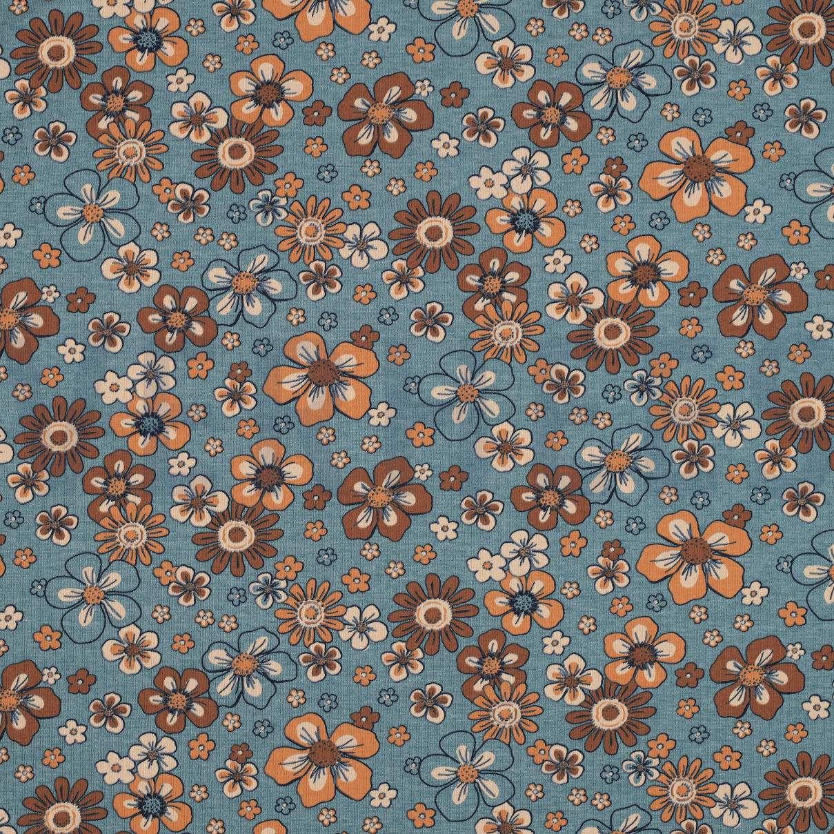 JERSEY MELANGE FLOWERS SMOKE BLUE (high resolution)