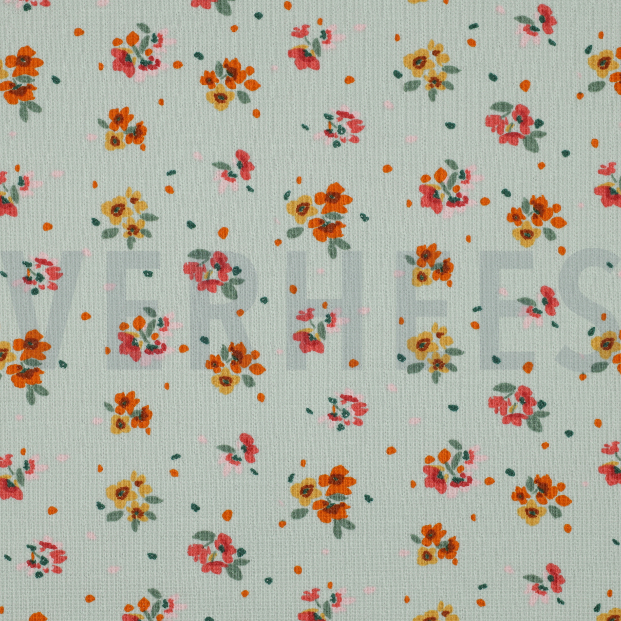 WAFFLE JERSEY FLOWERS TEAL (high resolution)