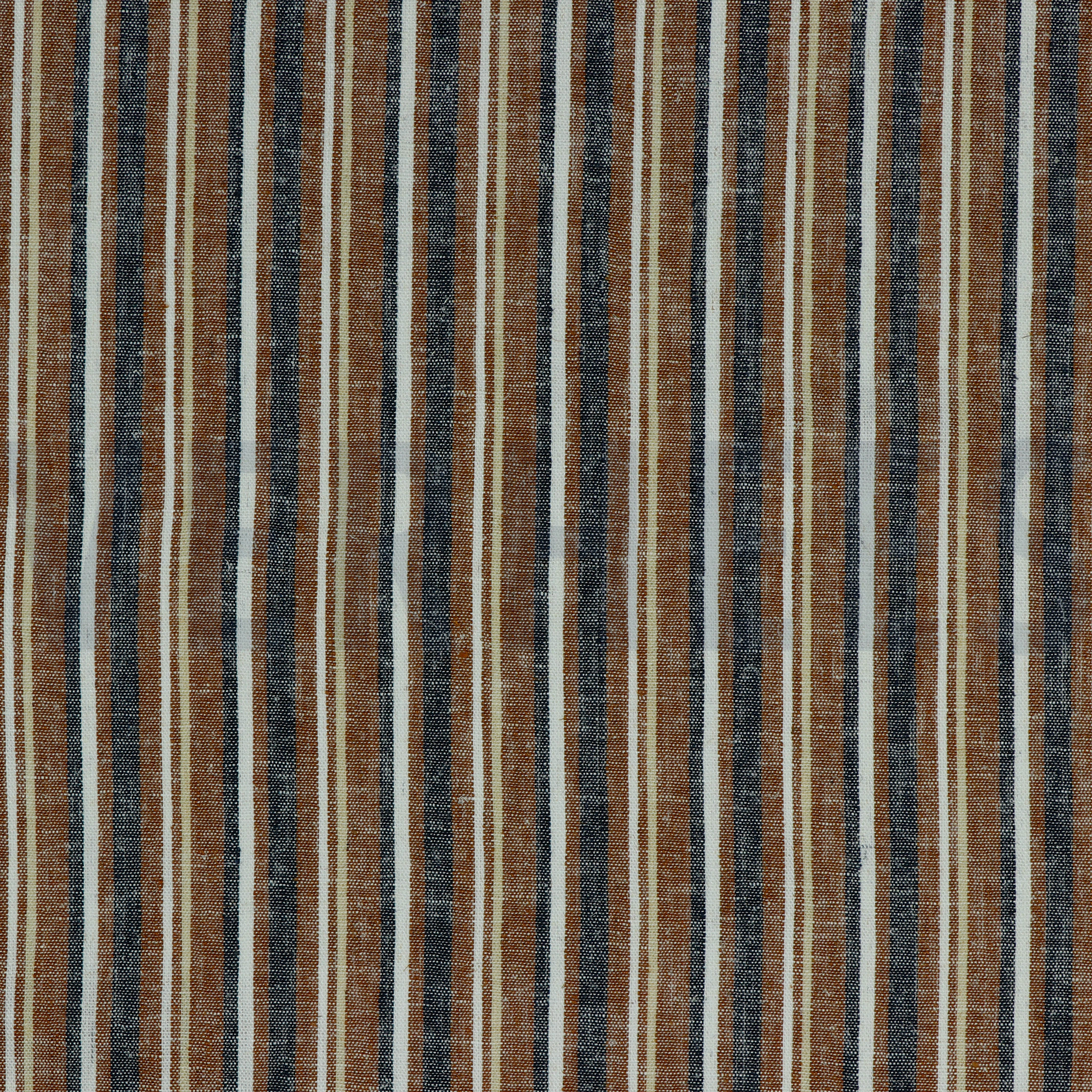 LINEN YARN DYED STRIPE RUST (high resolution)