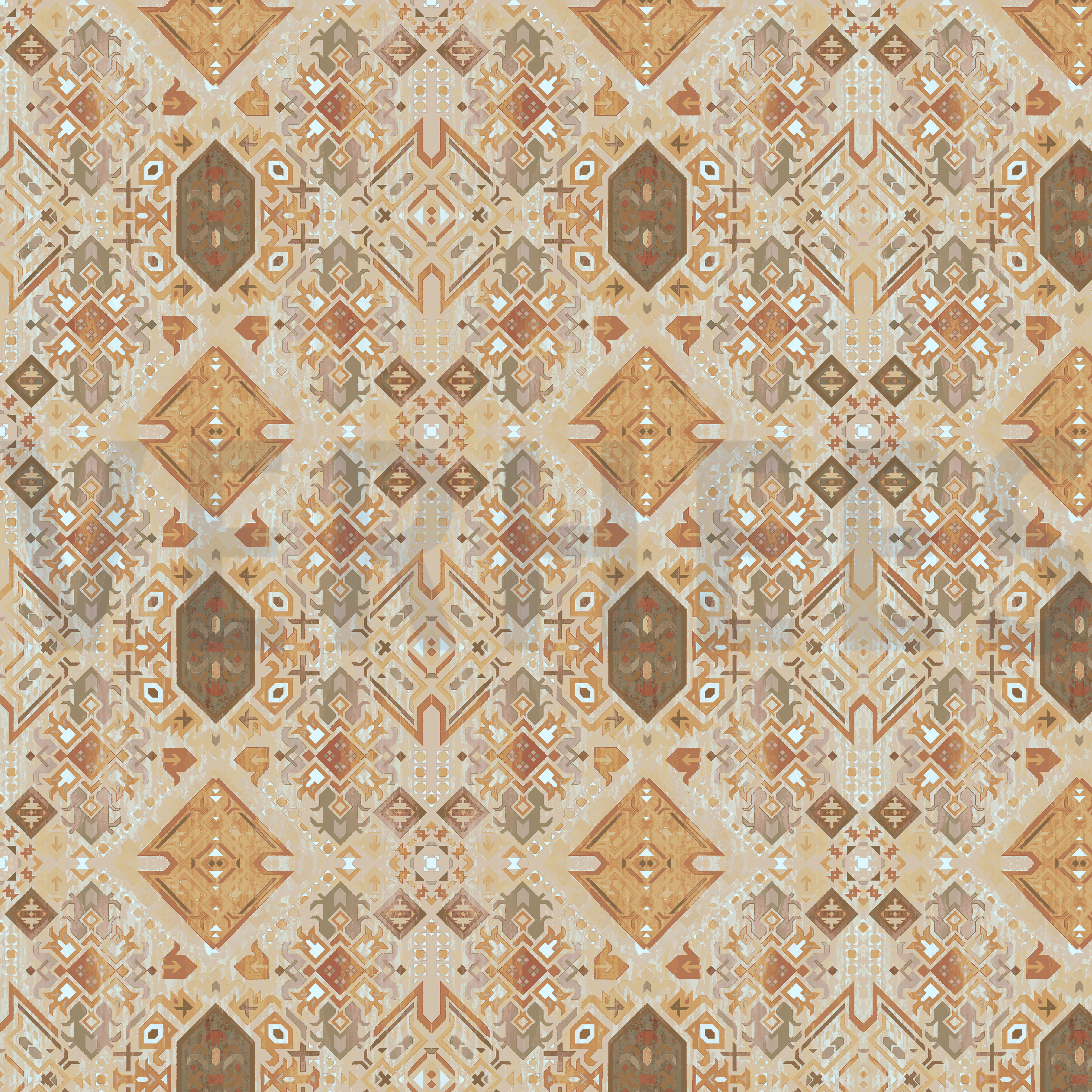 CANVAS DIGITAL GEOMETRIC OCHRE (high resolution)