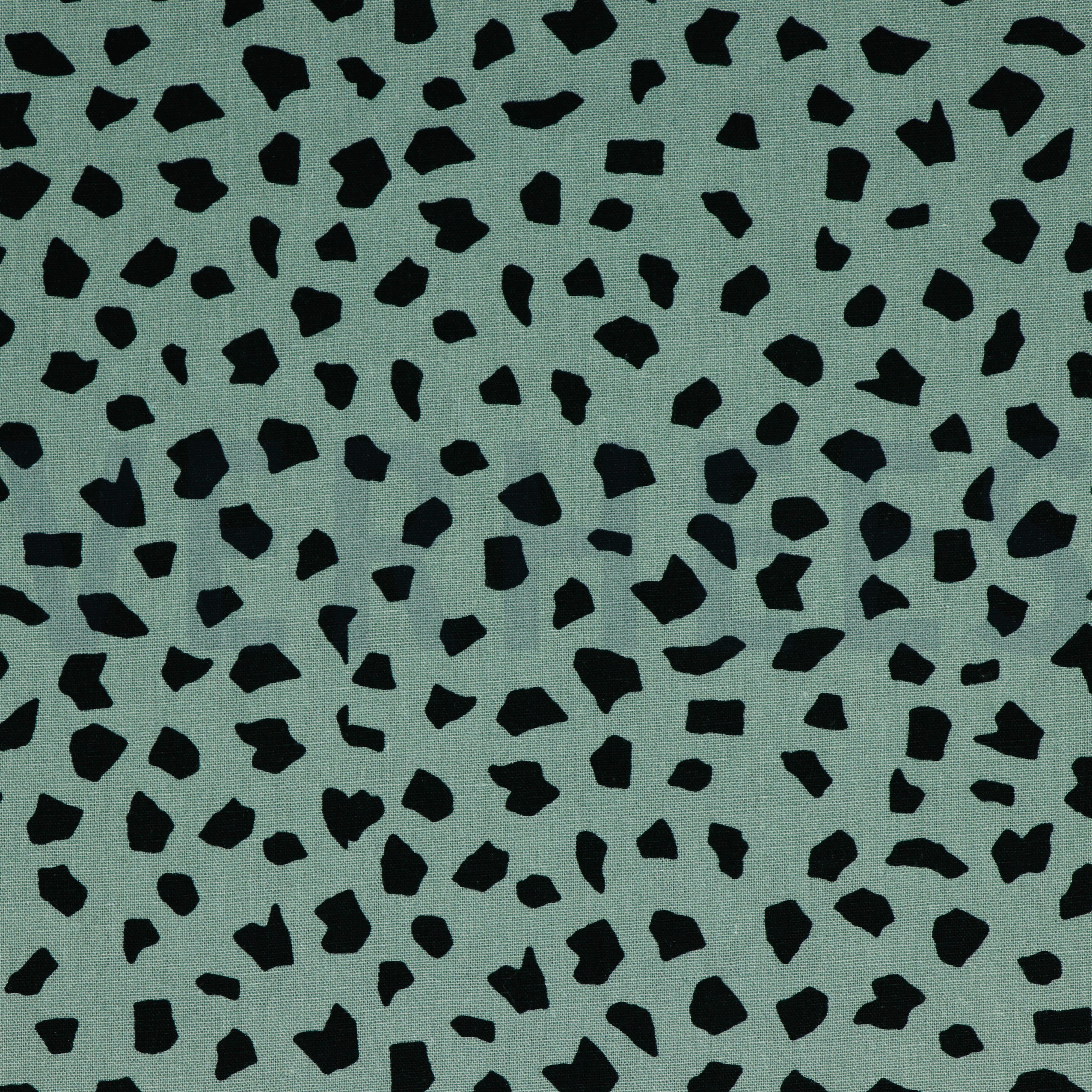 LINEN VISCOSE WASHED DOTS OLD GREEN (high resolution)