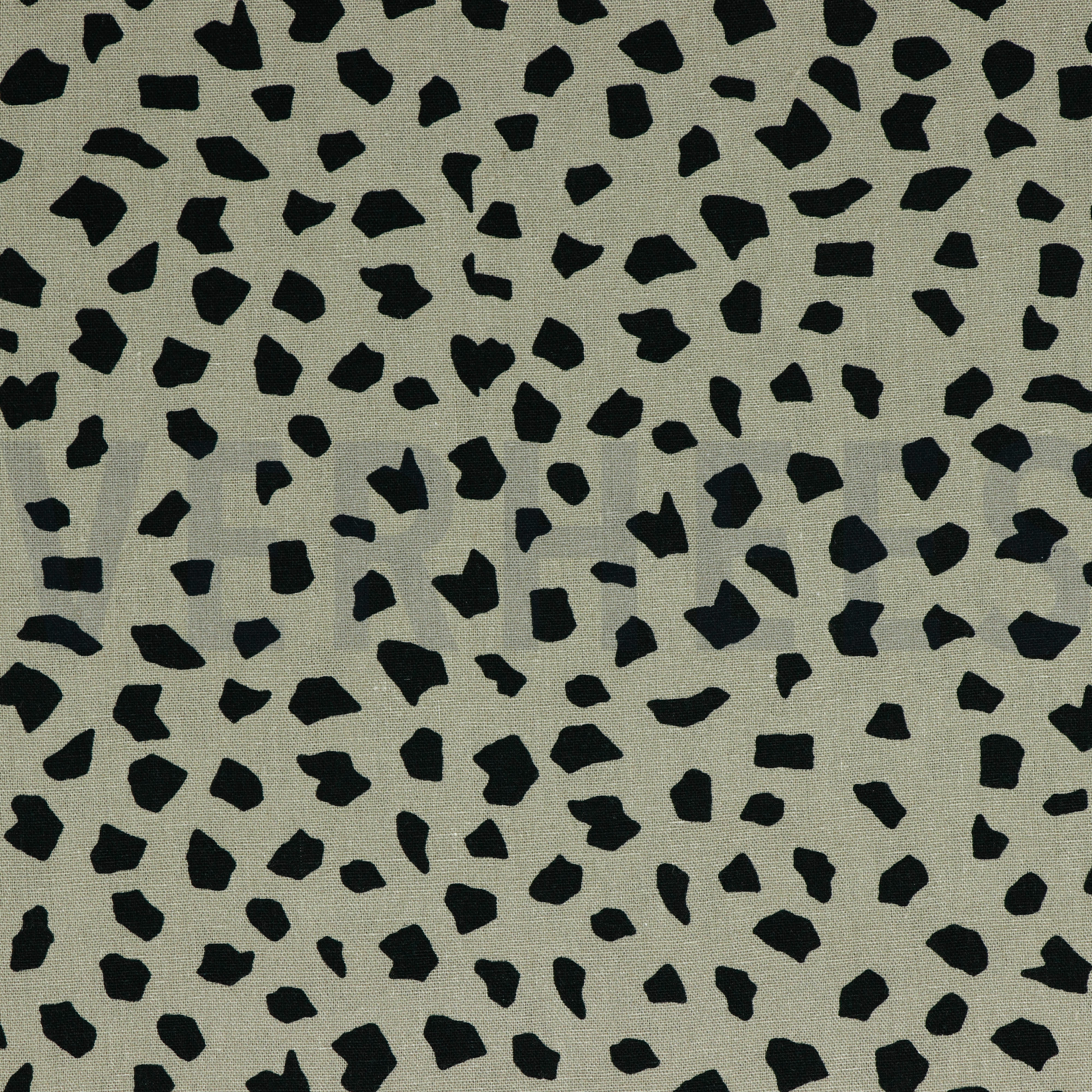 LINEN VISCOSE WASHED DOTS TAUPE (high resolution)