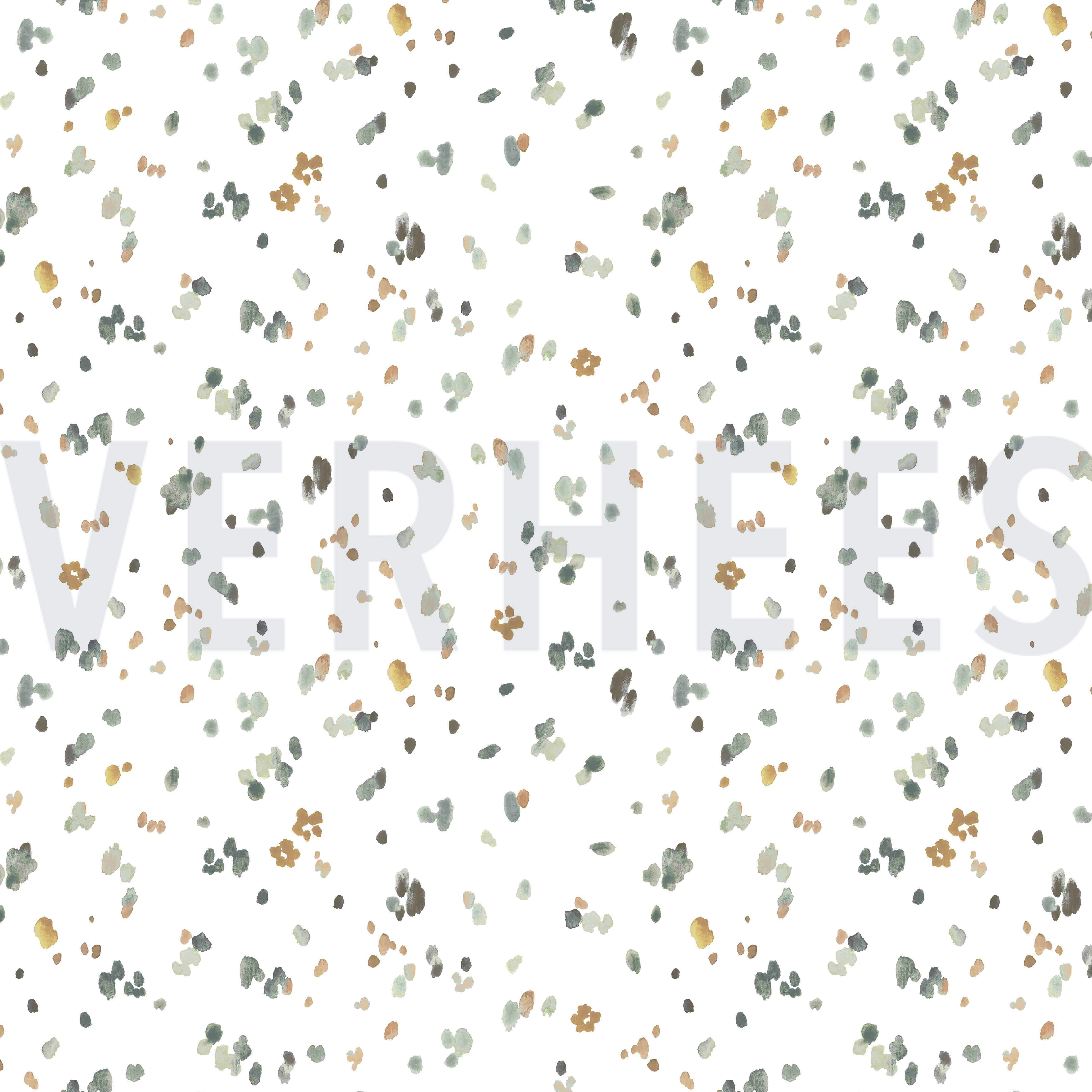 JERSEY DIGITAL FLOWERS AND LEAVES WHITE/GREEN (high resolution)