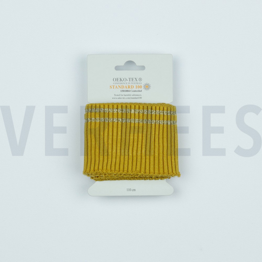 BREIT CUFF 10 LUREX STRIPE OCHRE (high resolution)