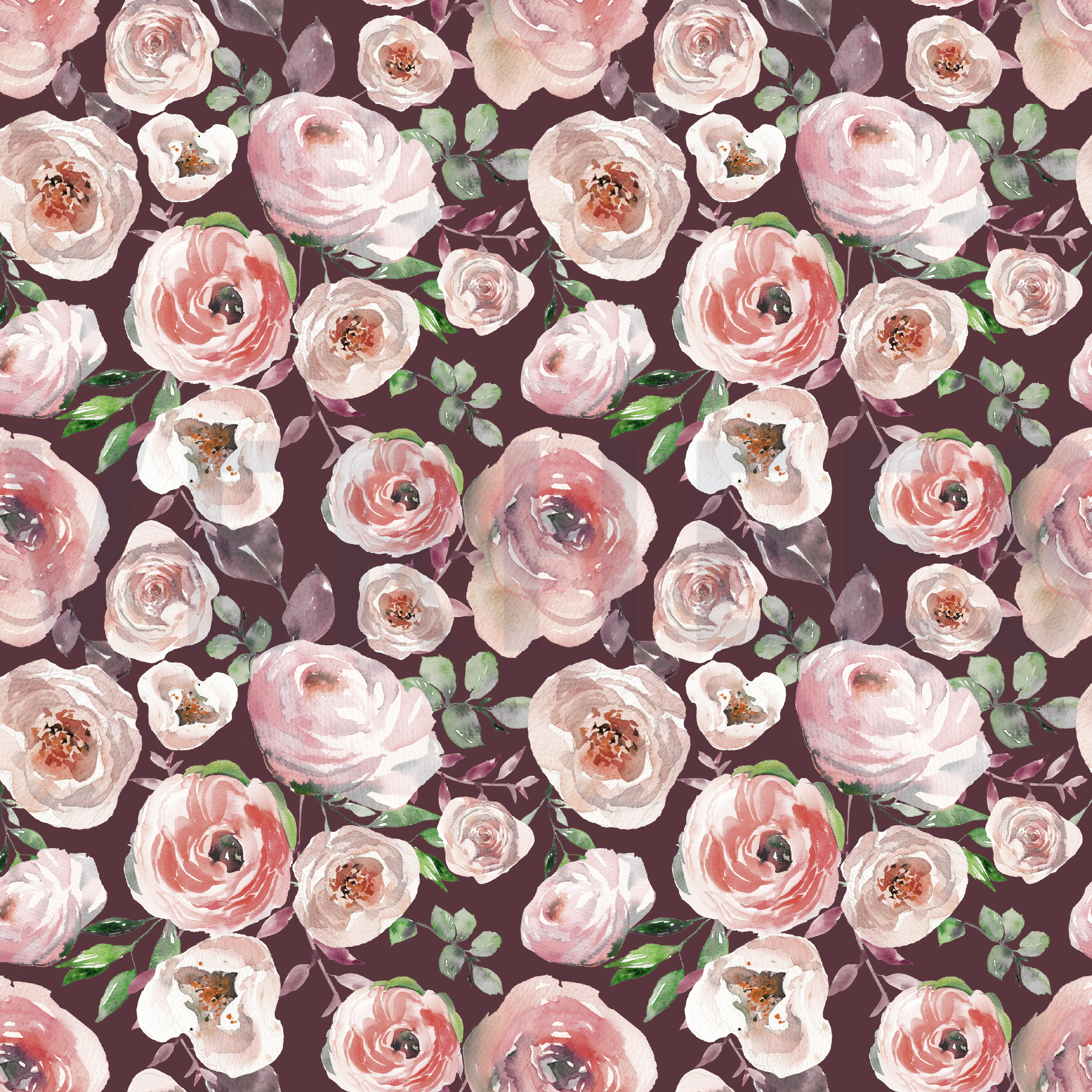 JERSEY DIGITAL ROSES BORDEAUX (high resolution)