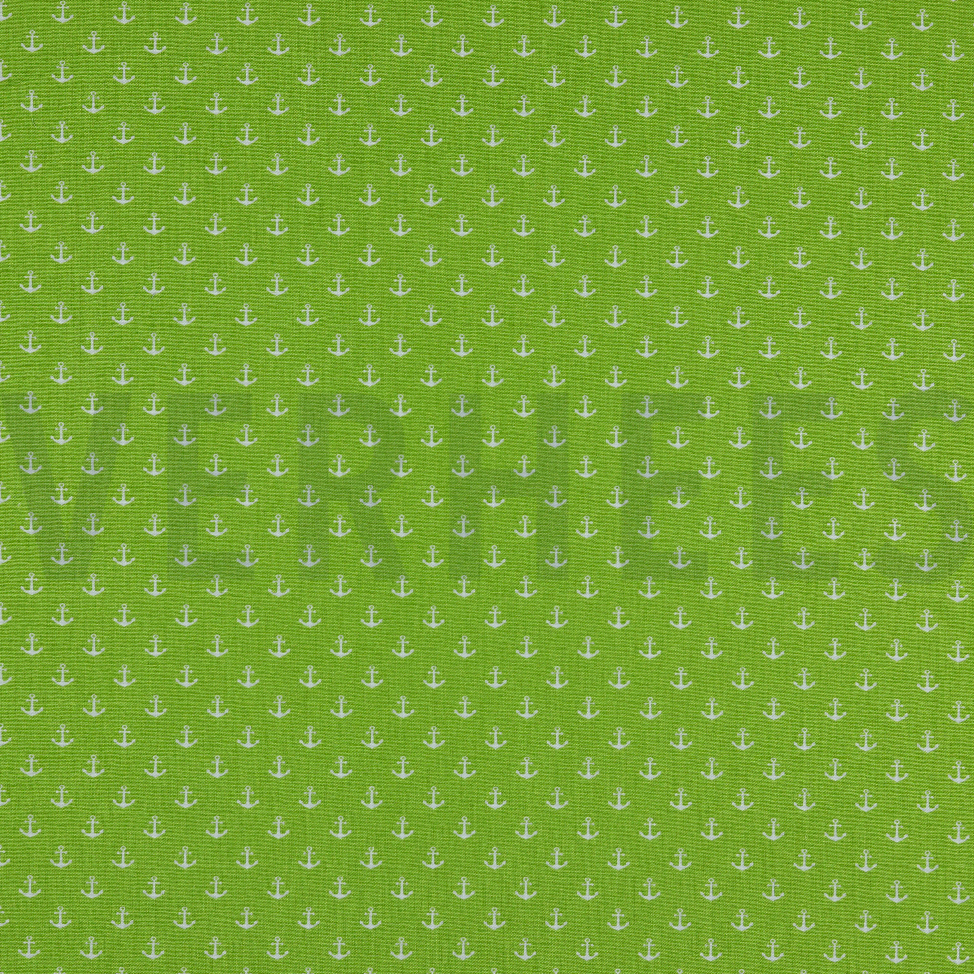 POPLIN PETIT ANCHOR LIME (high resolution)