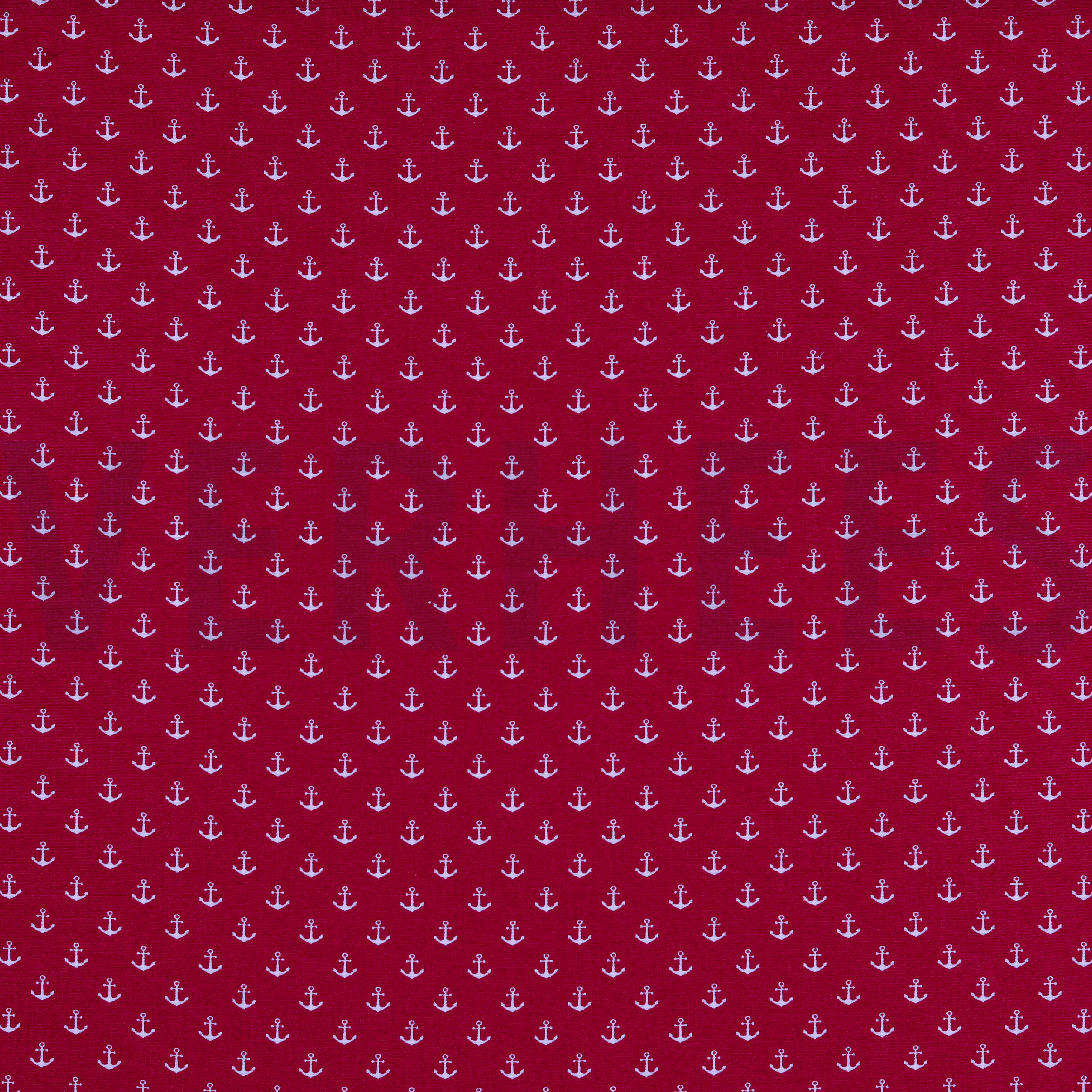 POPLIN PETIT ANCHOR CERISE (high resolution)