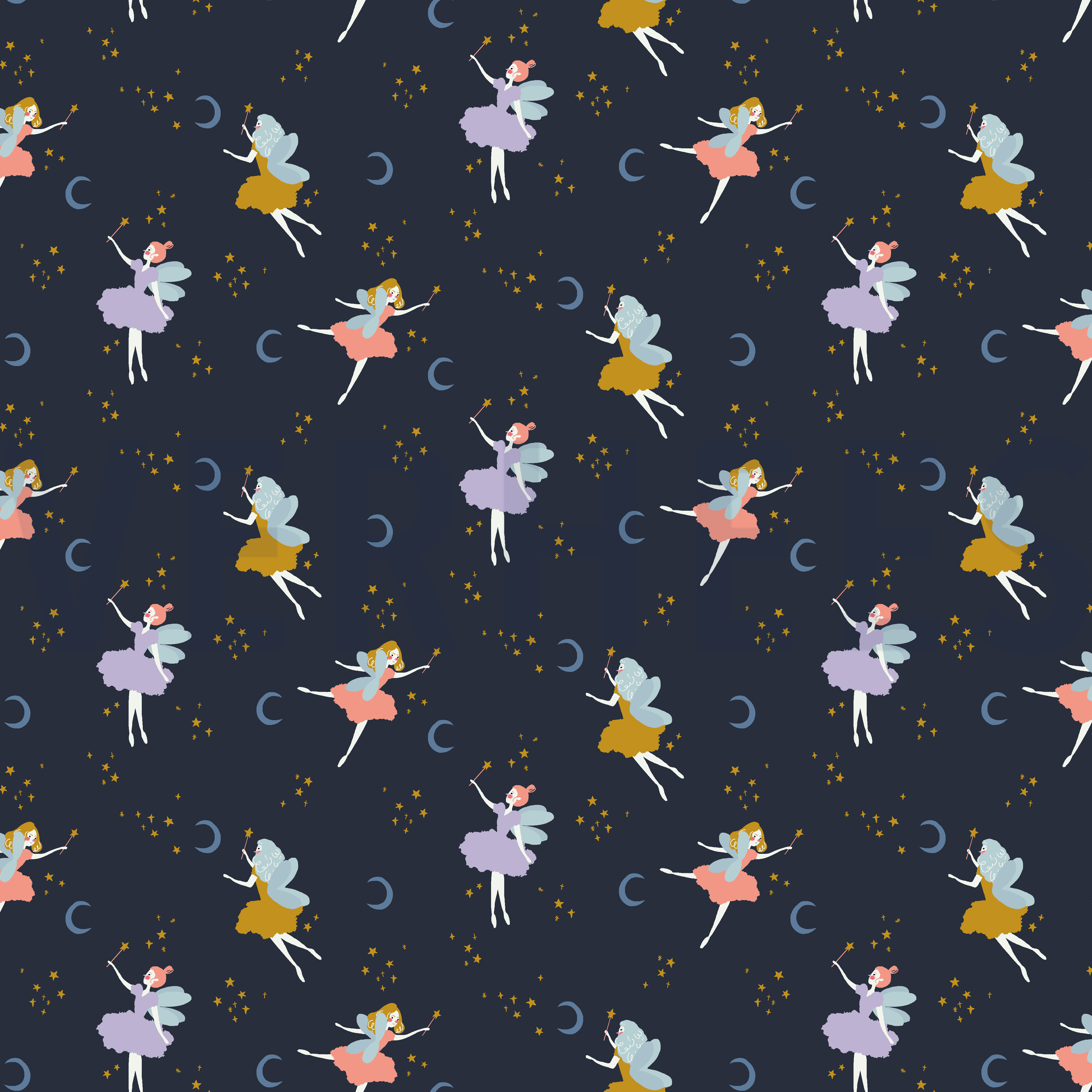 POPLIN GOTS MAGICAL NIGHT NAVY (high resolution)