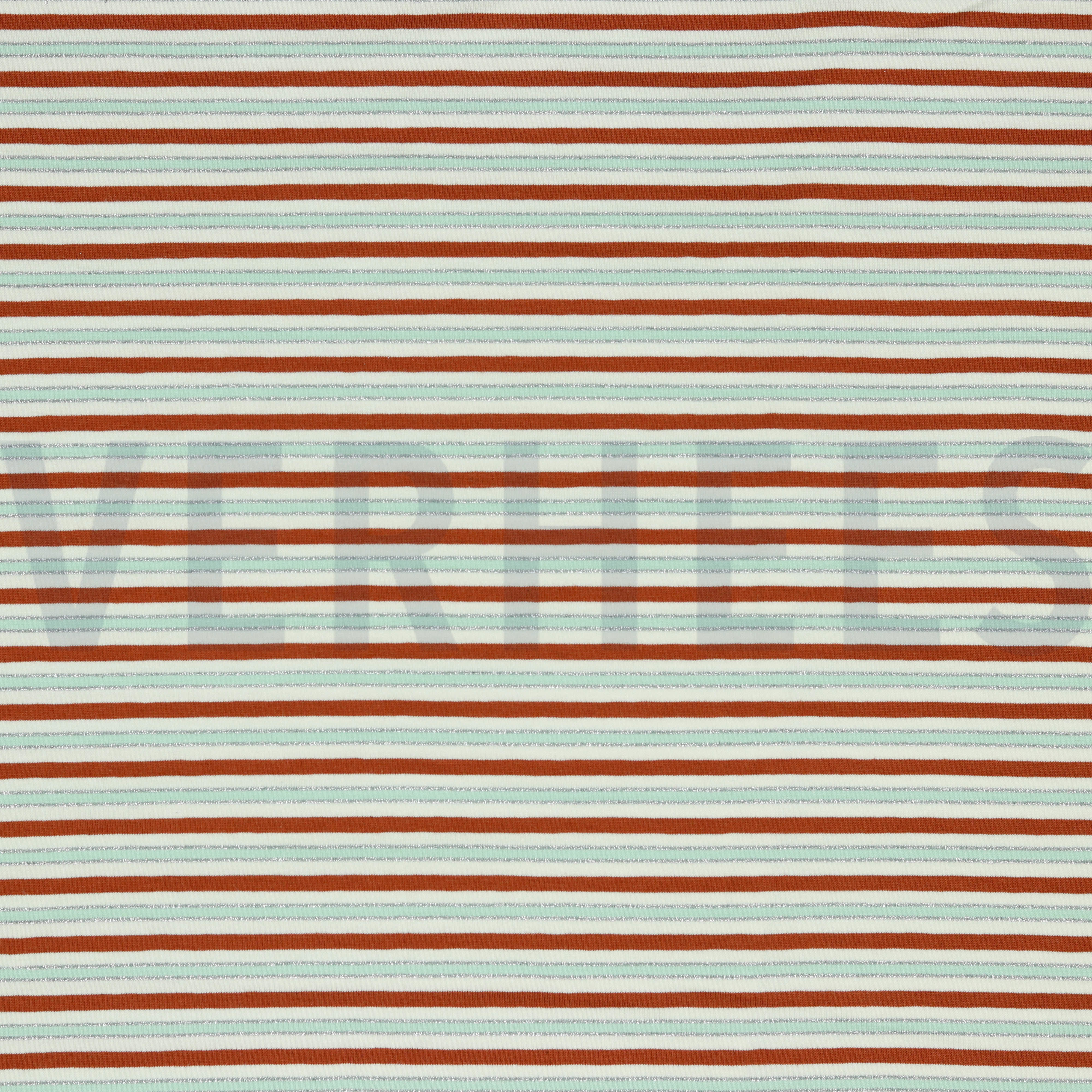 JERSEY STRIPES LUREX TERRA/SILVER (high resolution)