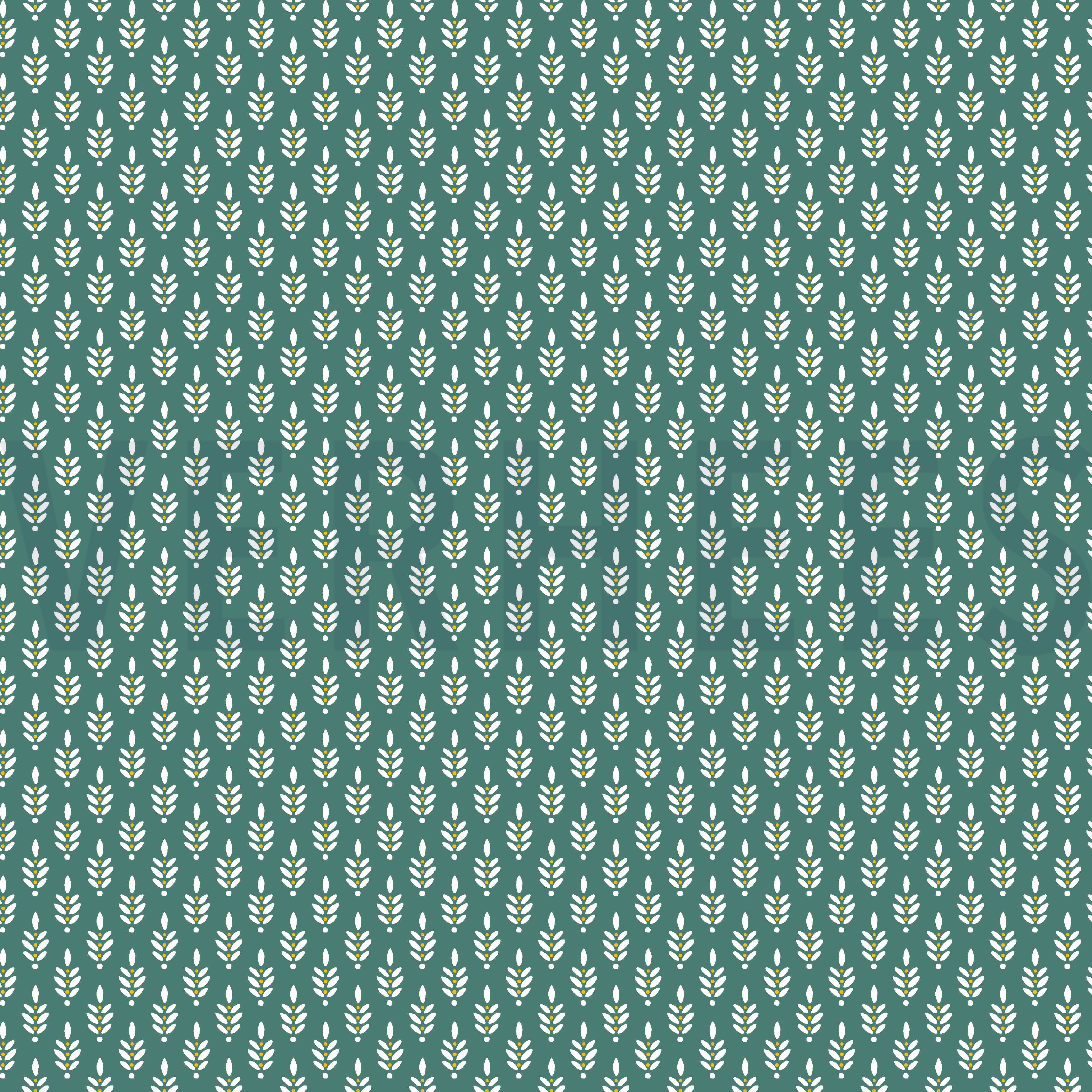 POPLIN FANTASY FLOWERS OLD GREEN (high resolution)