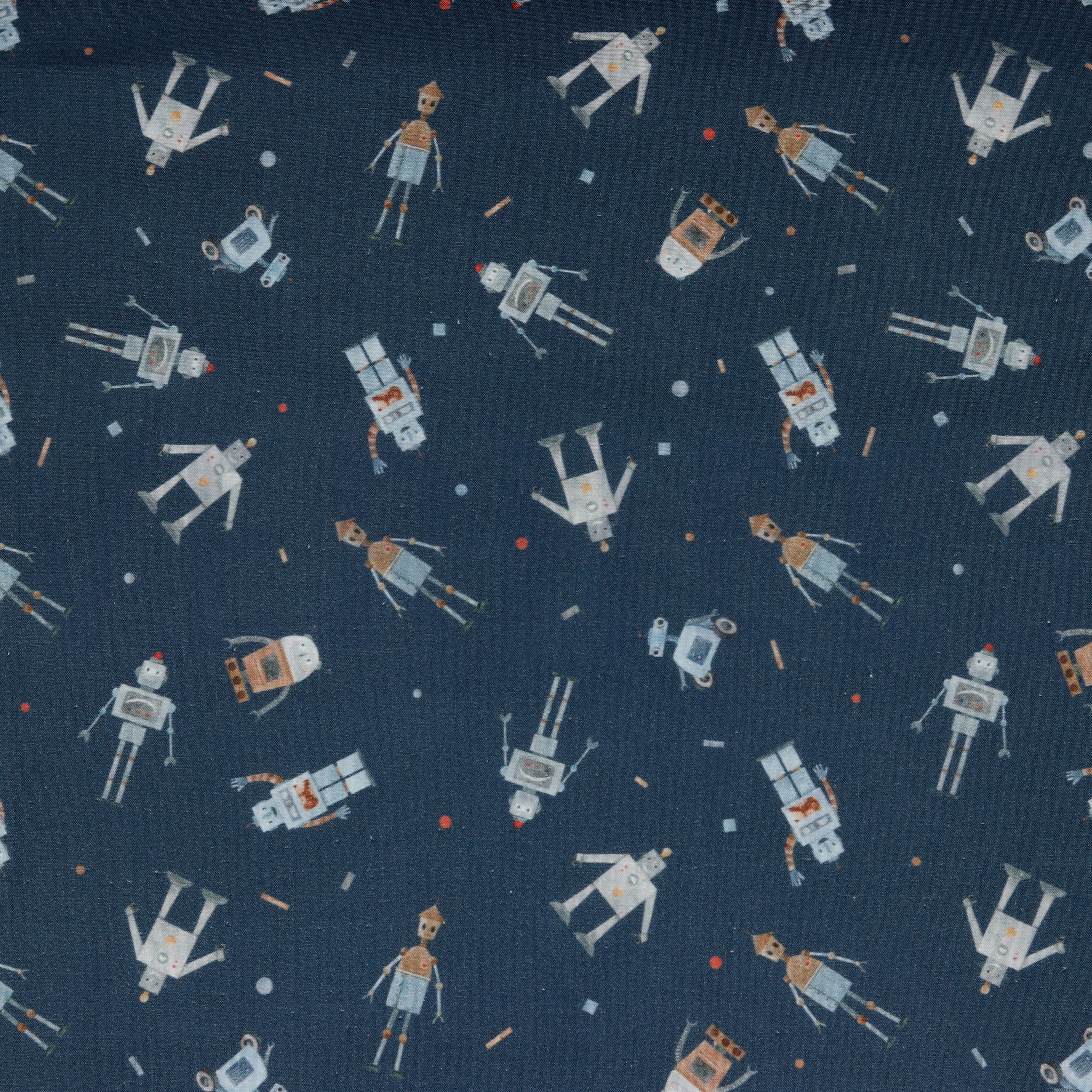 POPLIN DIGITAL ROBOTS NAVY (high resolution)