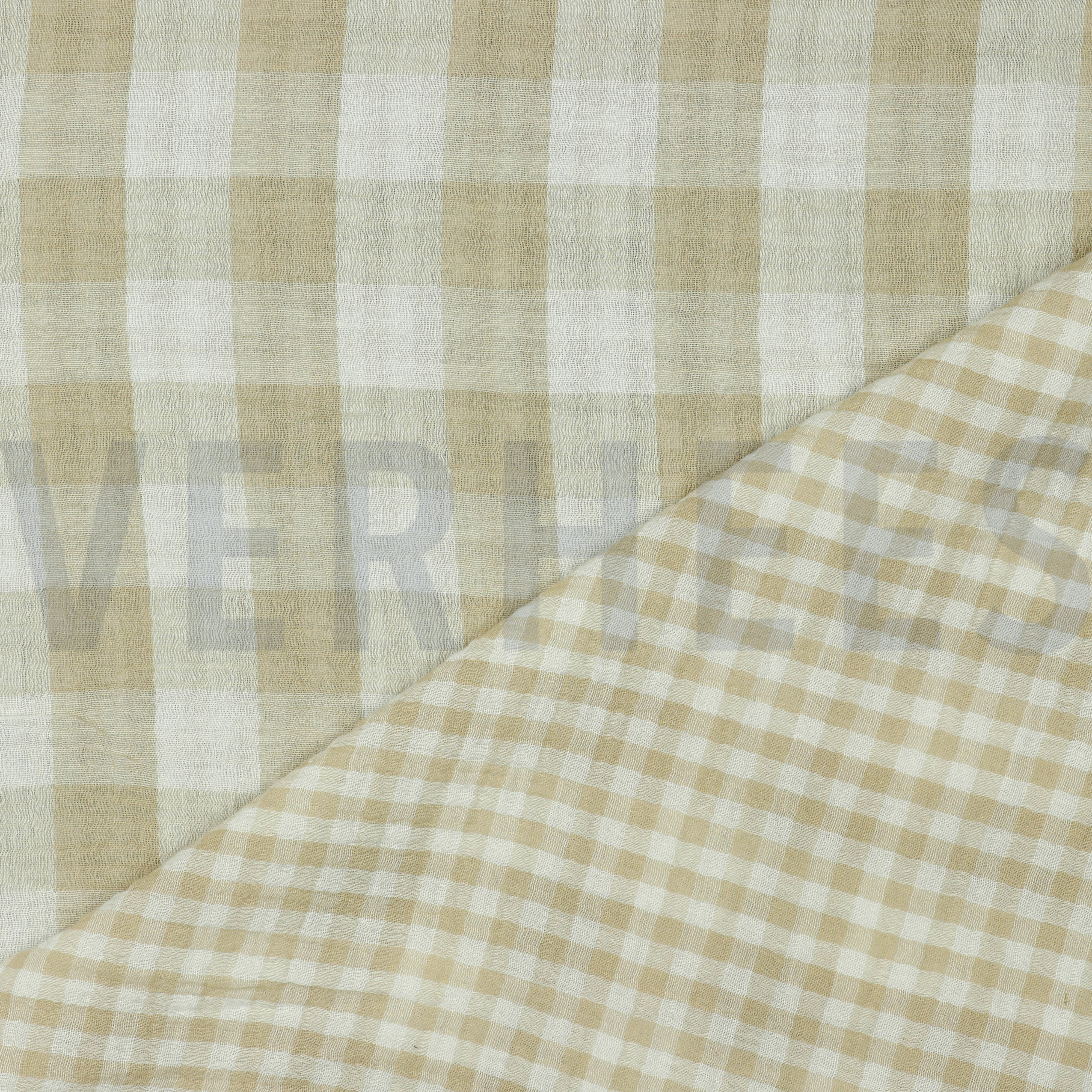 DOUBLE GAUZE DOUBLE SIDED CHECKS BEIGE (high resolution)