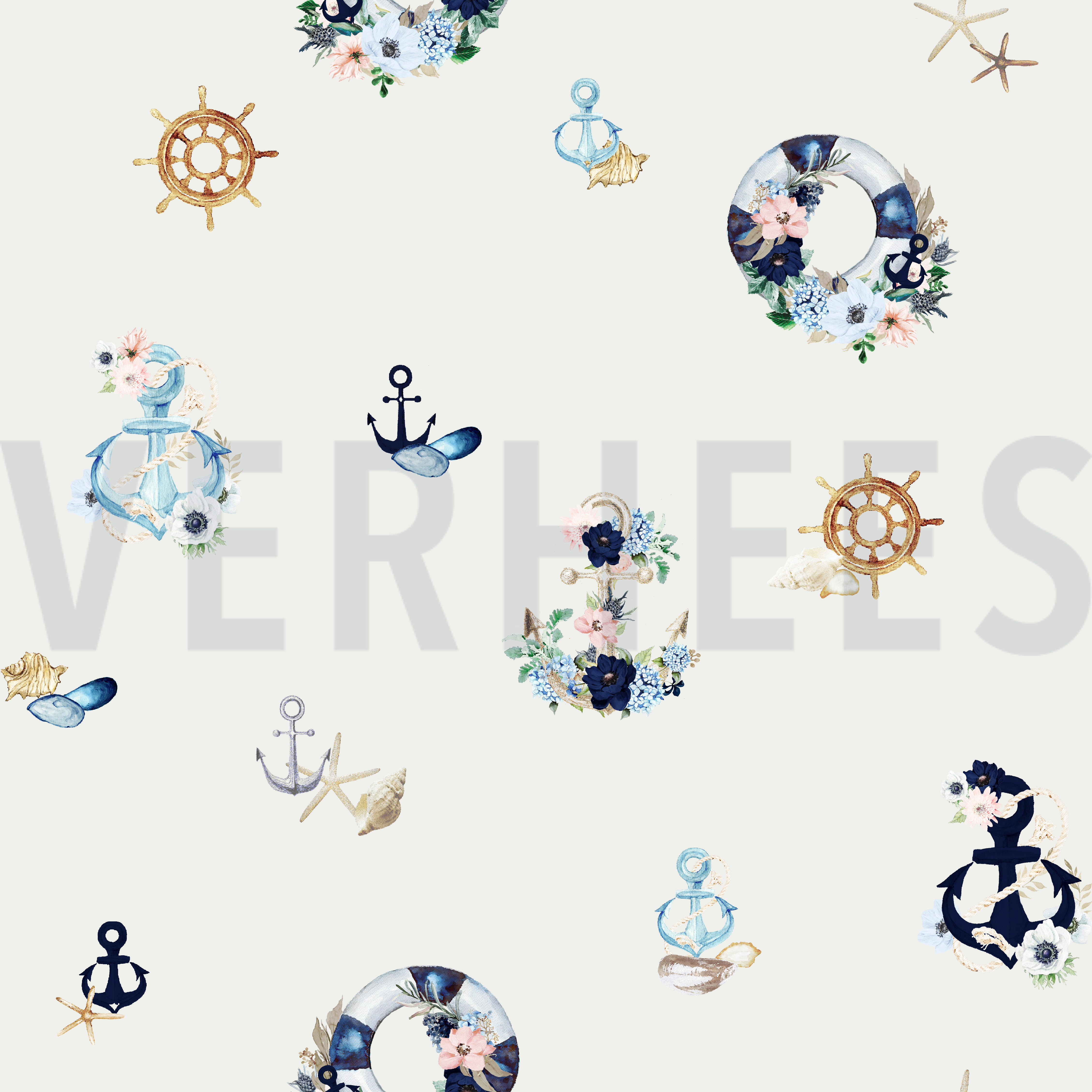 CANVAS DIGITAL ROMANTIC NAUTICAL OFF WHITE (high resolution)