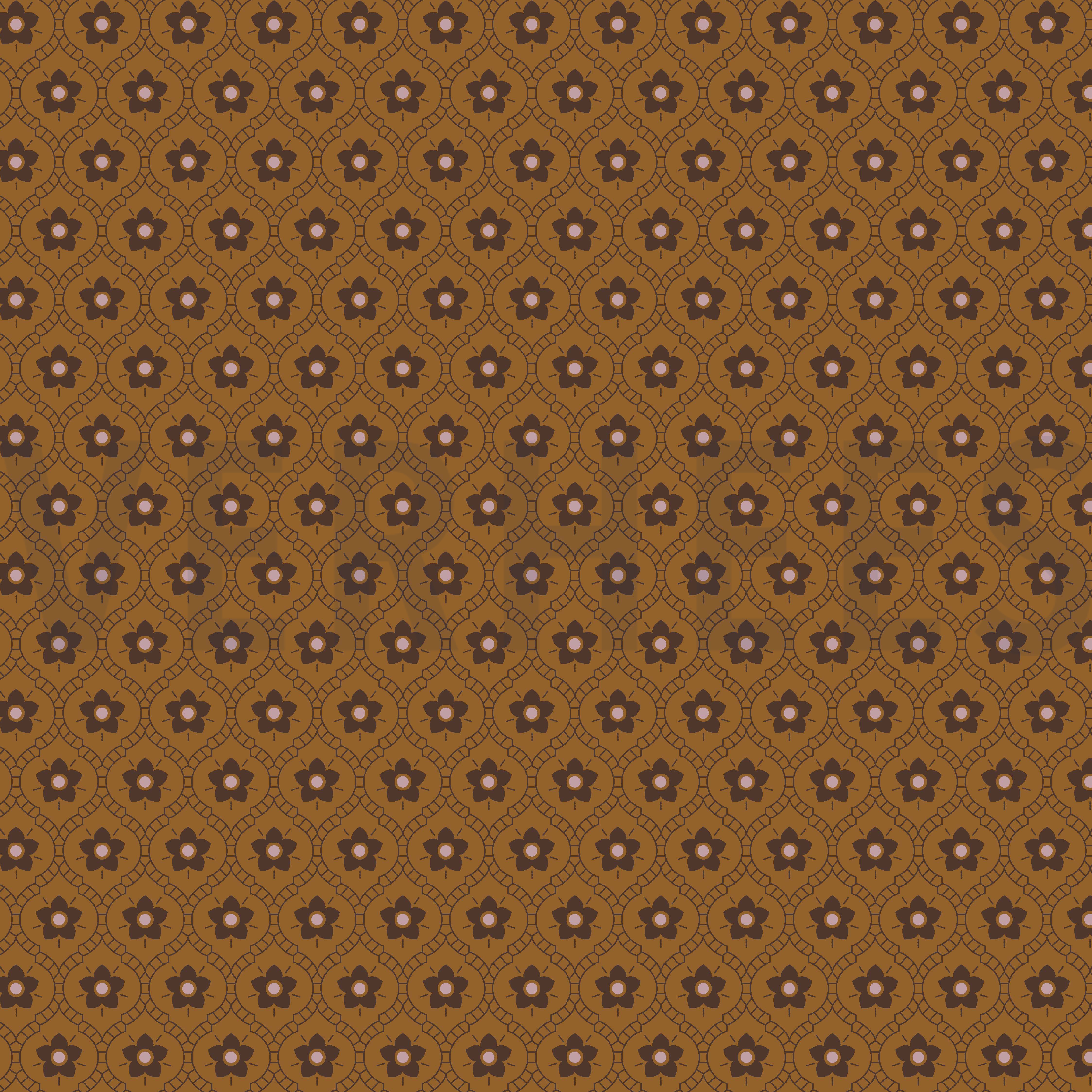 POPLIN FLOWERS LIGHT BROWN (high resolution)