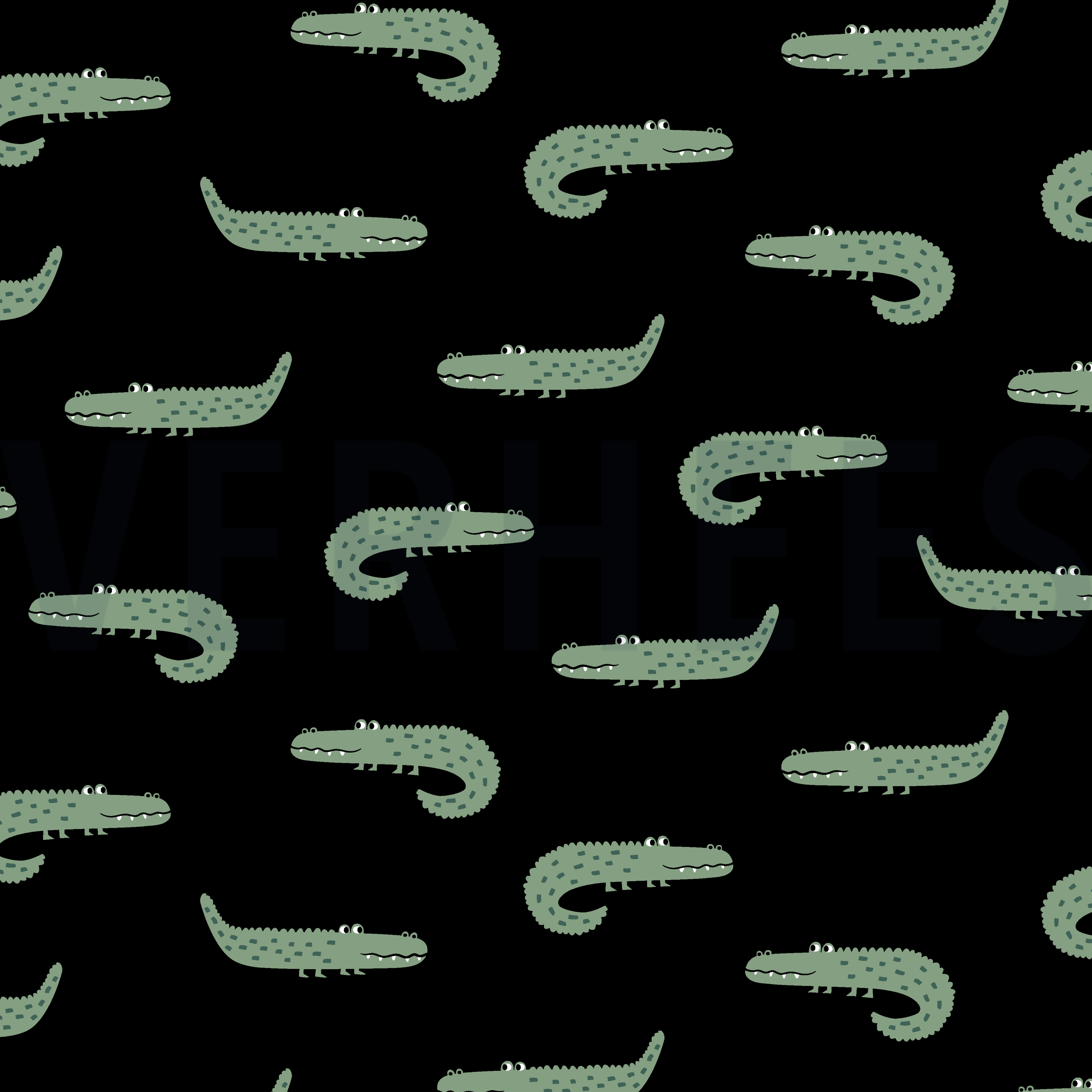 POPLIN ALLIGATOR BLACK (high resolution)