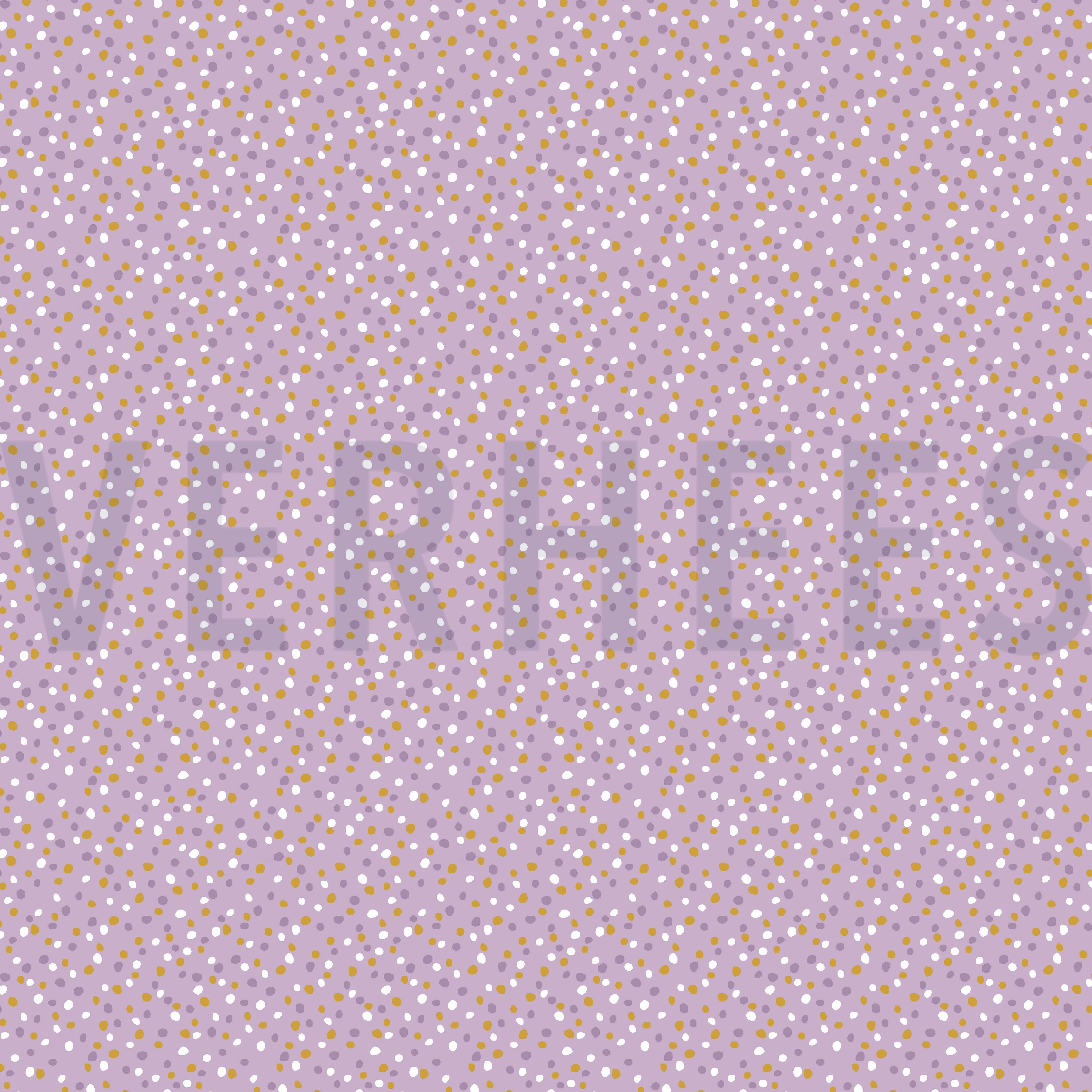 POPLIN DAISY AND DOTS LILAC (high resolution)