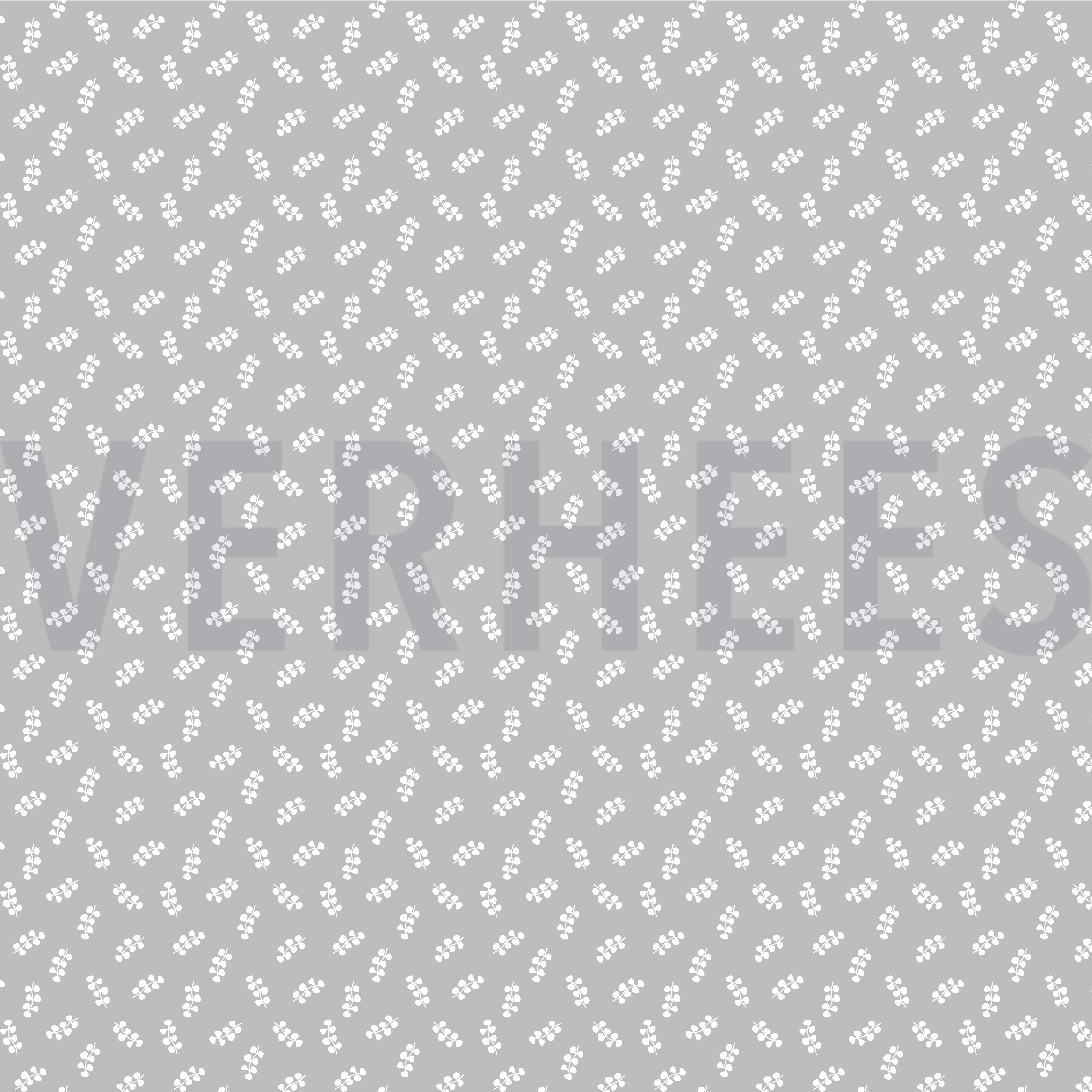 POPLIN LEAVES LIGHT GREY (high resolution)