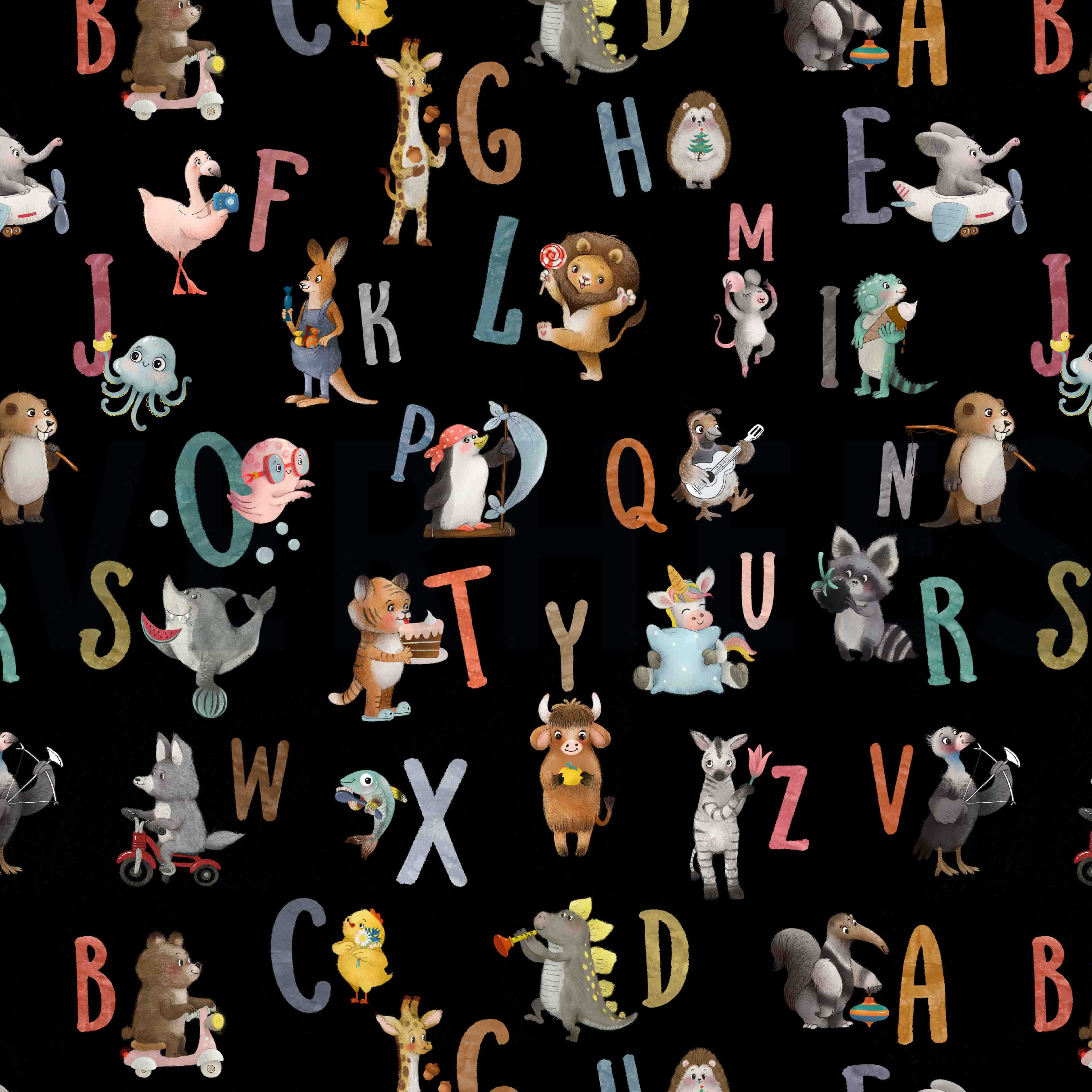 POPLIN DIGITAL ALPHABET BLACK (high resolution)