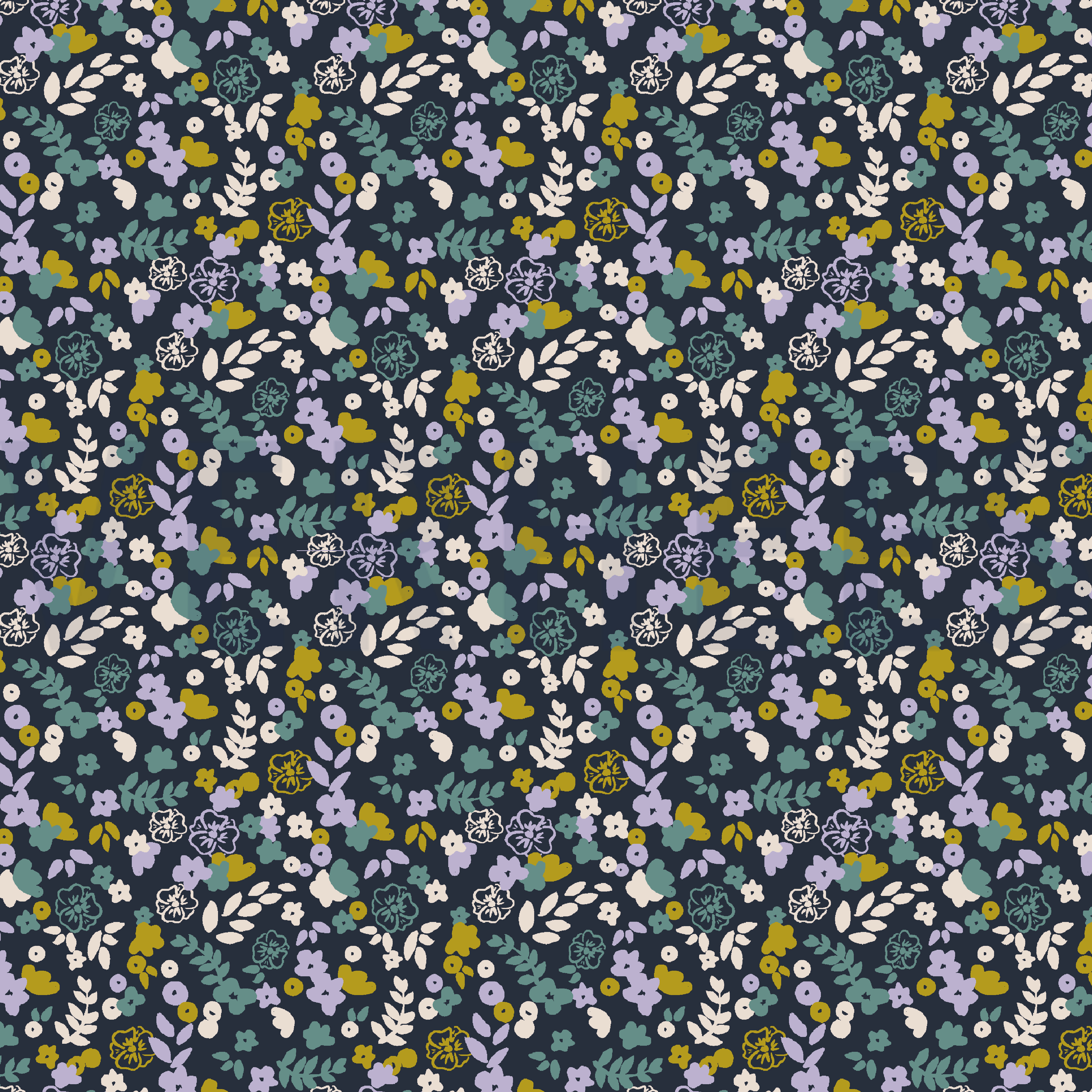 JERSEY GOTS SMALL FLOWER NAVY (high resolution)