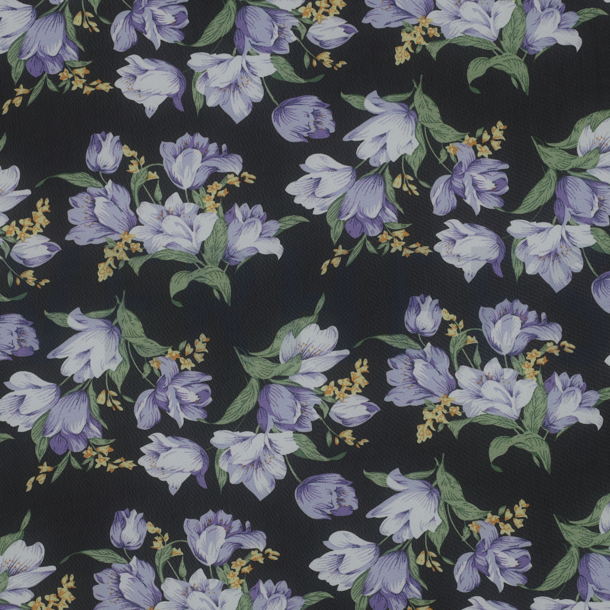 CHIFFON FLOWERS BLACK / LILAC (high resolution)