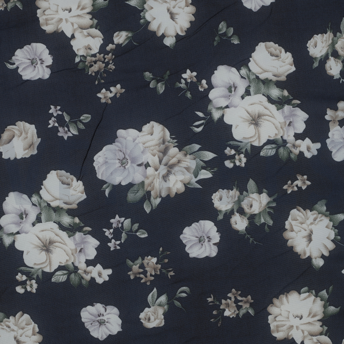 CHIFFON FLOWERS NAVY (high resolution)