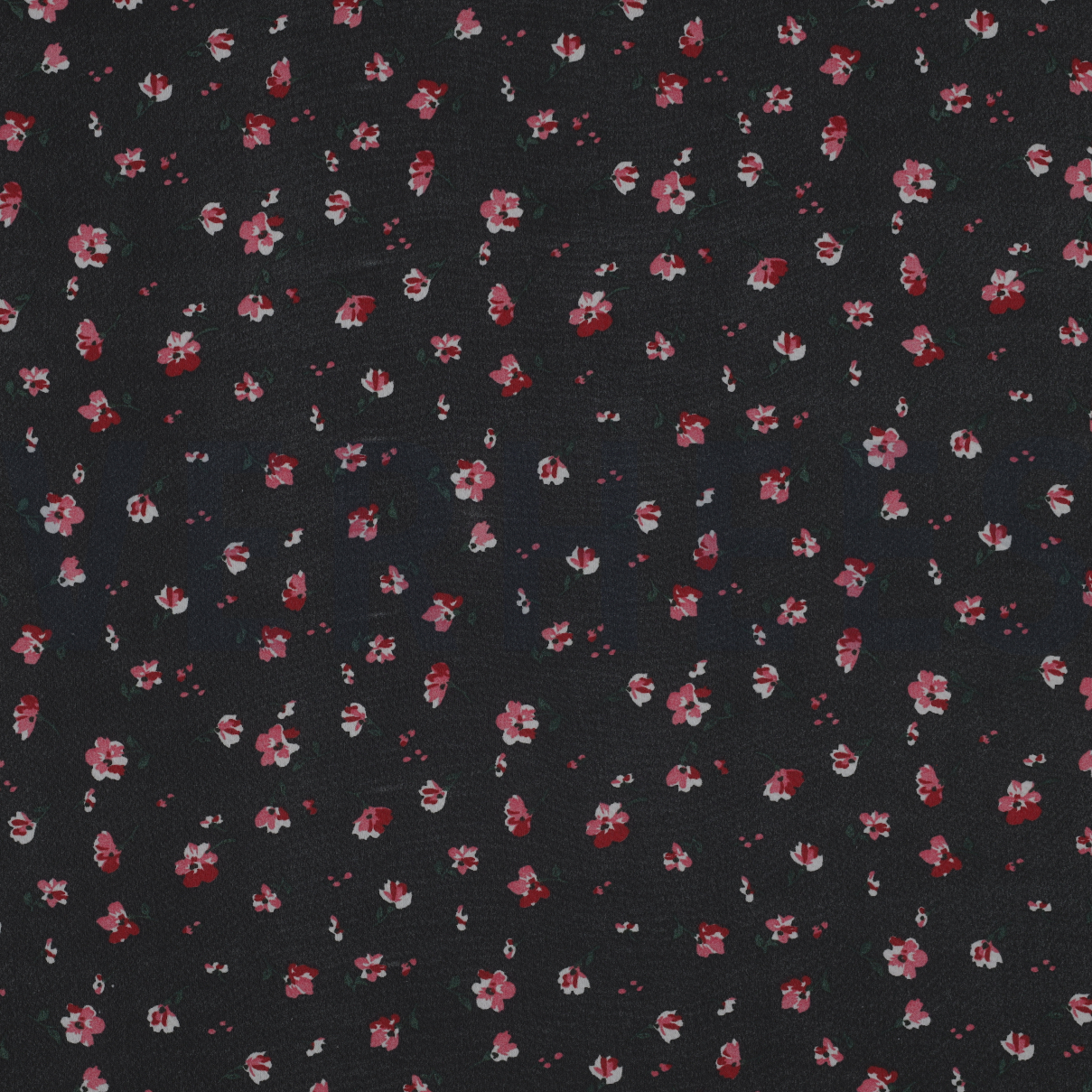 CHIFFON FLOWERS BLACK / PINK (high resolution)