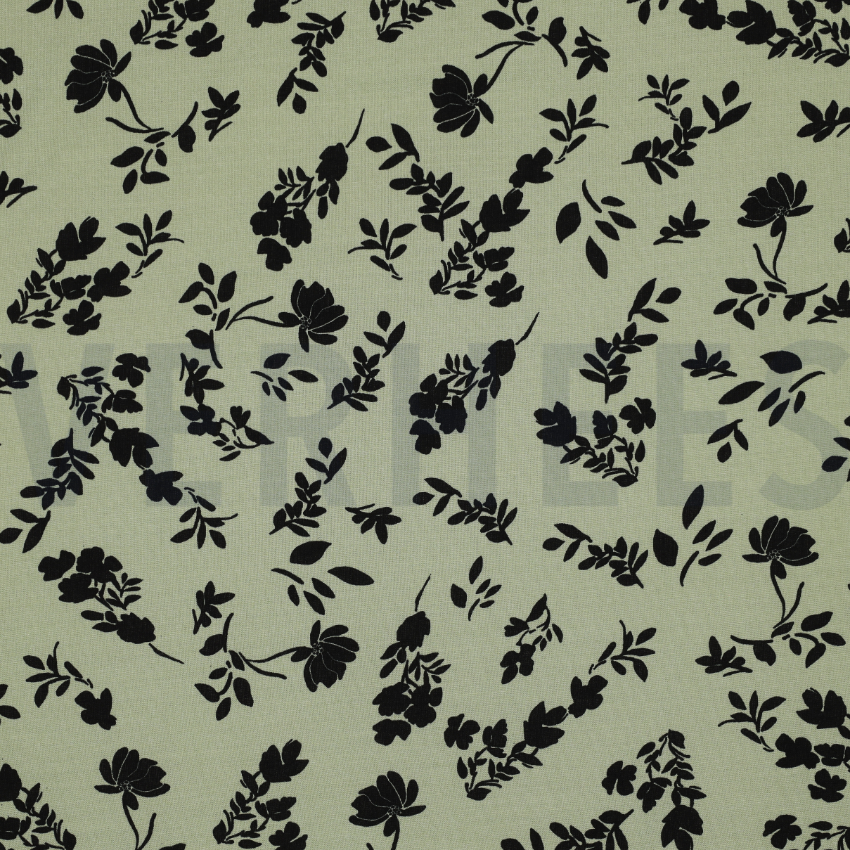 PRINTED VISCOSE FLOWERS LIGHT GREEN (high resolution)