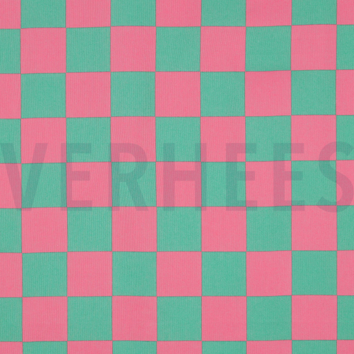 COATED COTTON CHECK GREEN / PINK (high resolution)