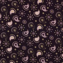 FINE POPLIN GLITTER PAISLEY DARK PURPLE (thumbnail)