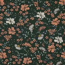 JERSEY FLOWERS DARK GREEN (thumbnail)